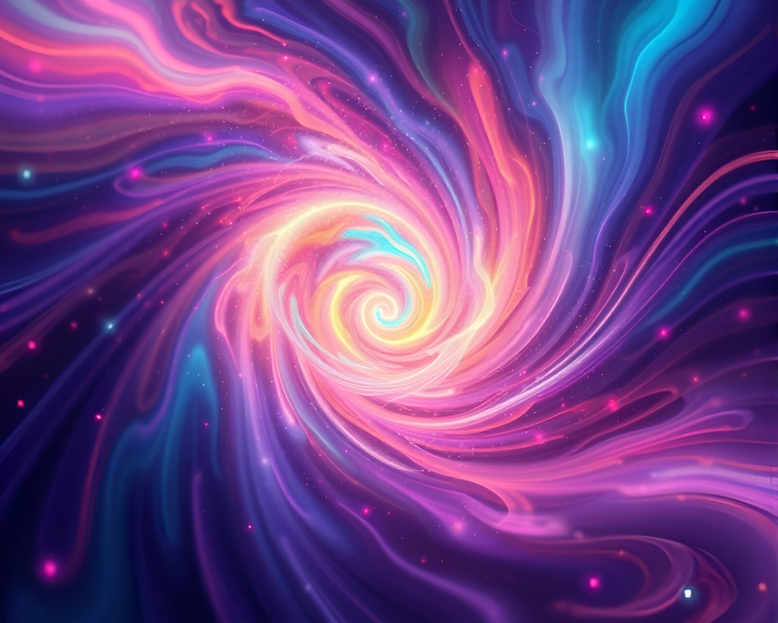 A mesmerizing quantum vortex swirling in vibrant and tranquil colors