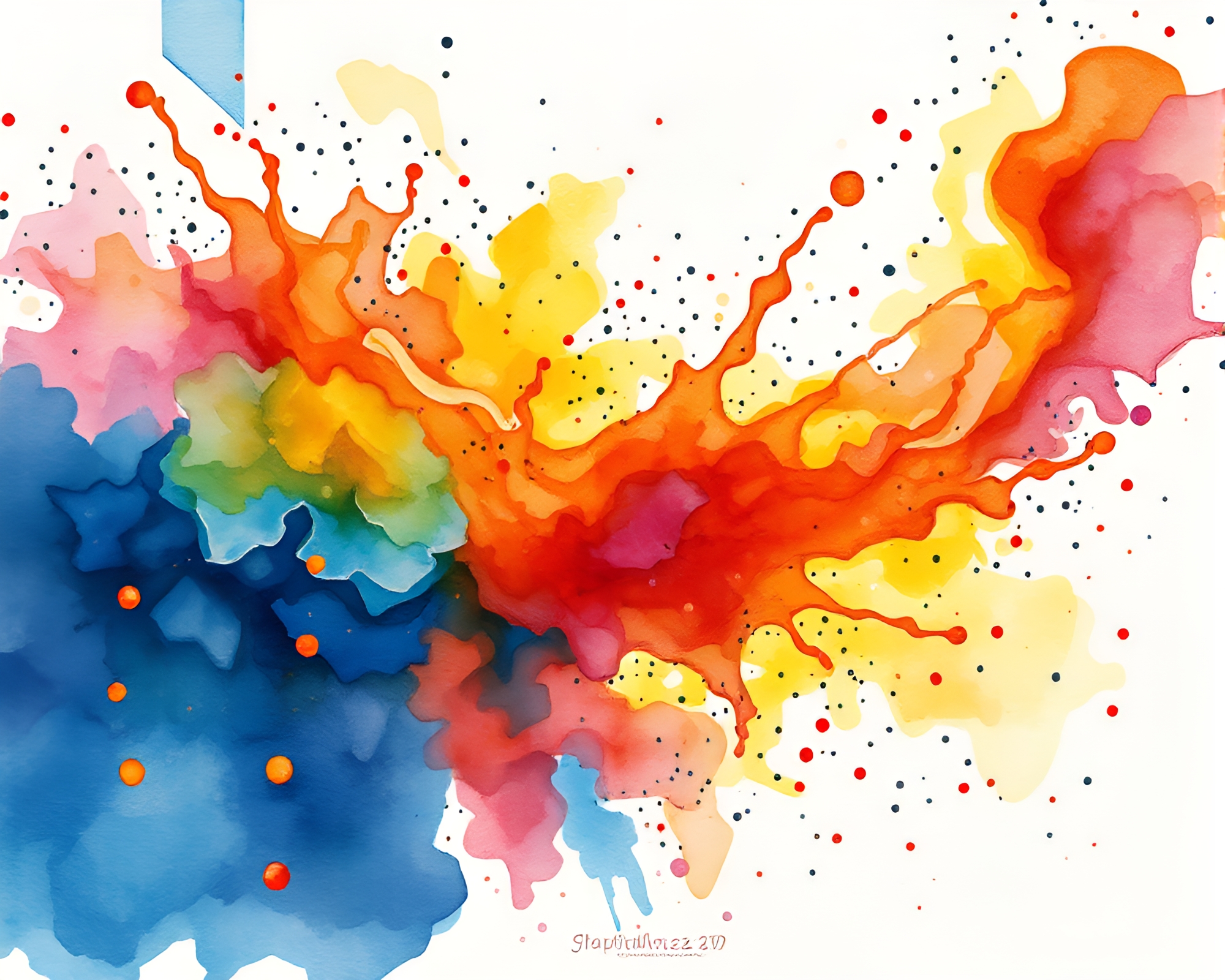 Vibrant Watercolor Time-Lapse Captures Galvanizing Process – free AI stock image