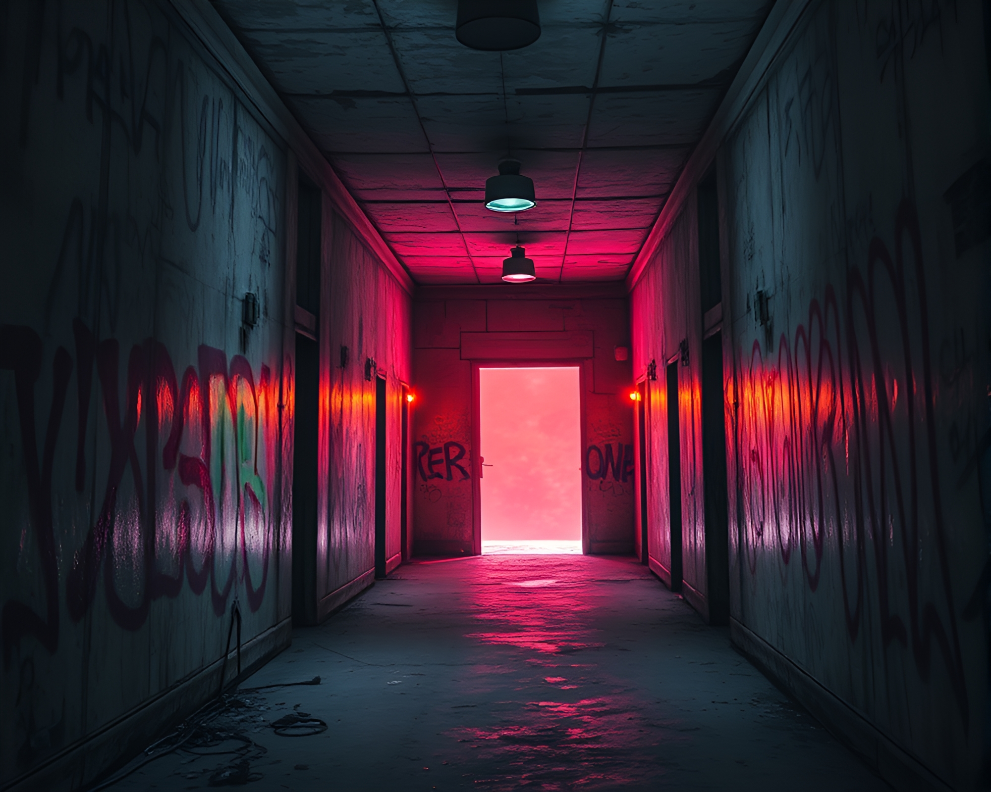 Eerie Time-Warp Corridor Leads to Another Dimension – free AI stock image