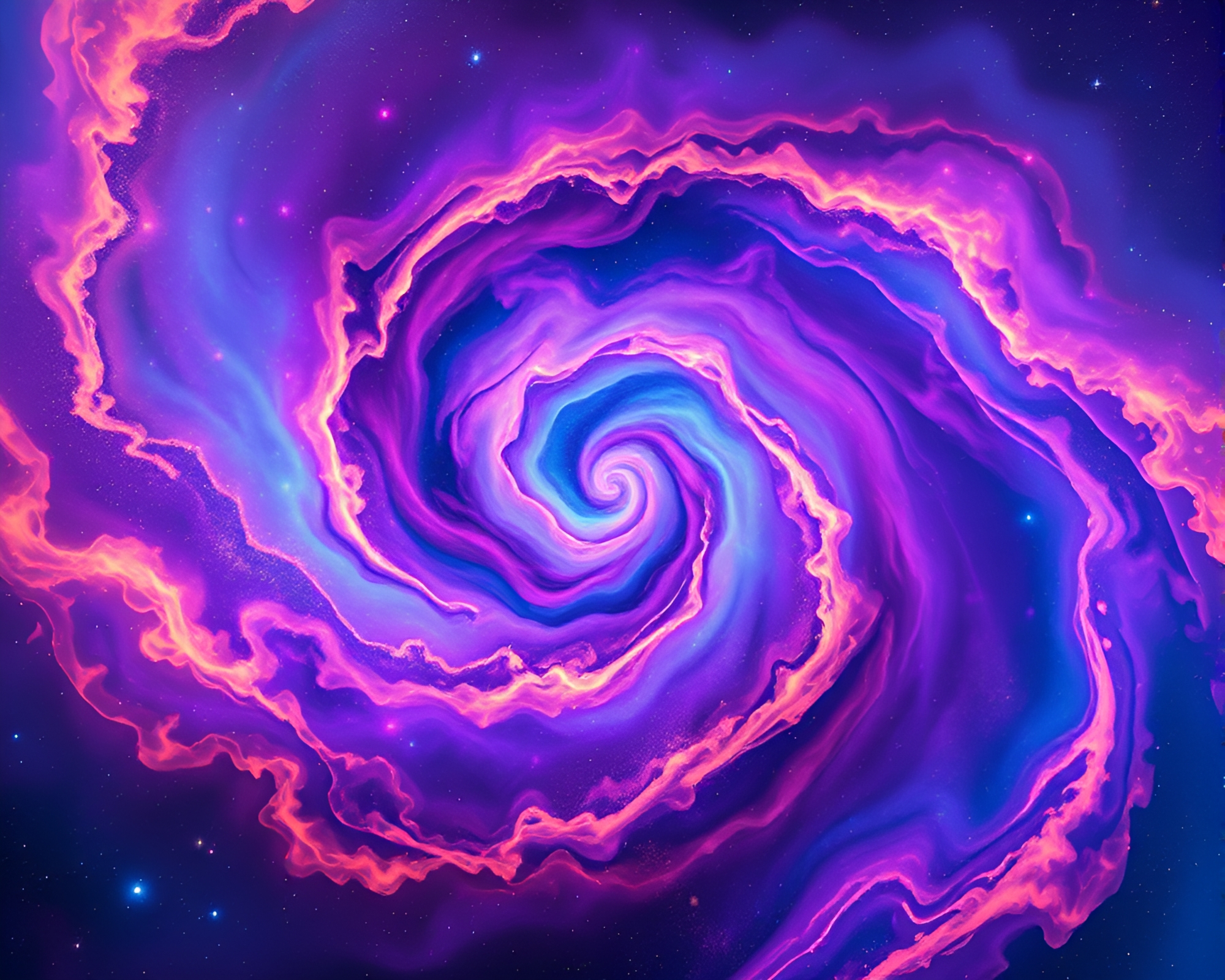 Mesmerizing Cosmic Nebula Swirl in Vibrant Colors – free AI stock image