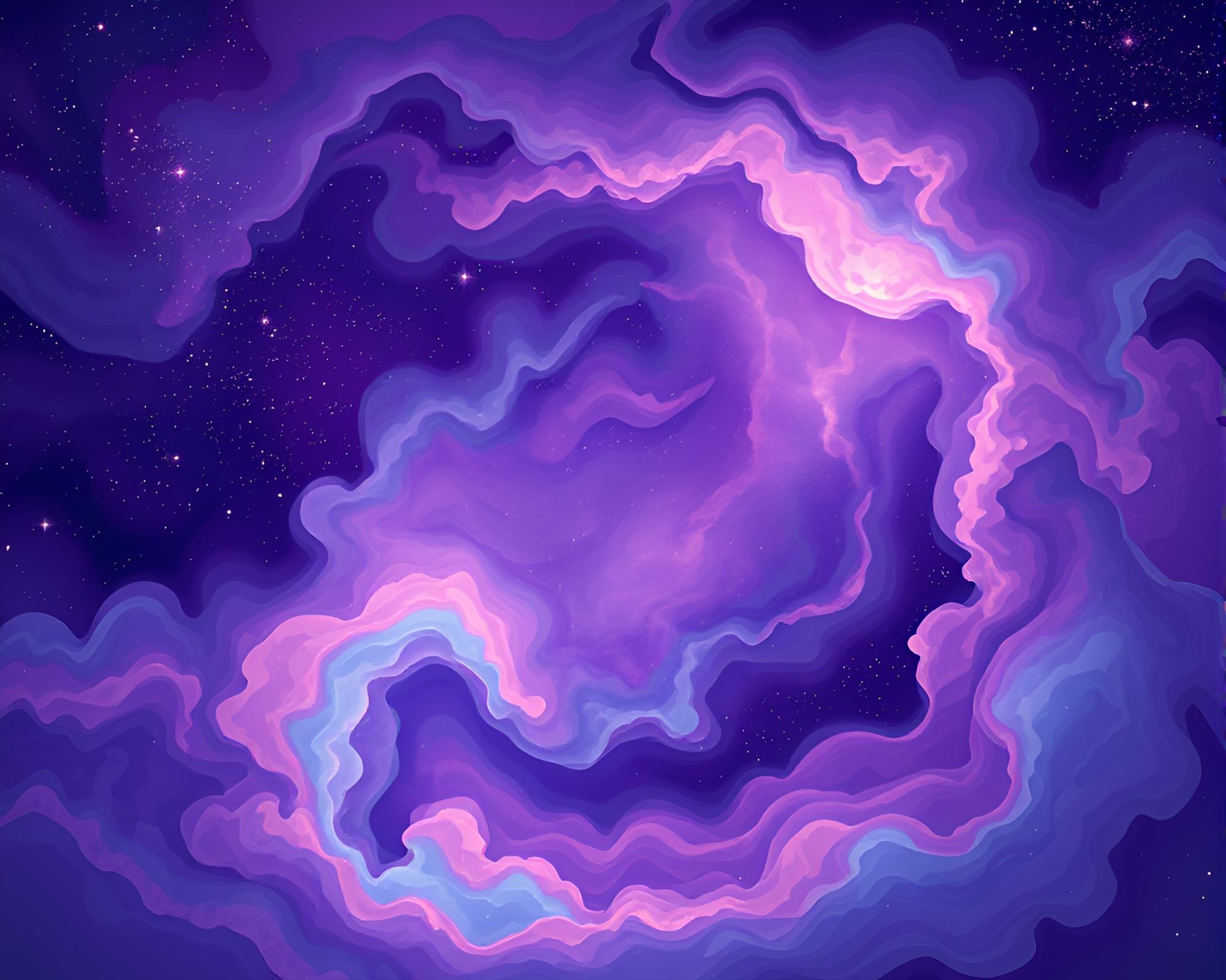 Ethereal Cosmic Nebula Dreamlike Illustration Captivating Viewers – free AI stock image