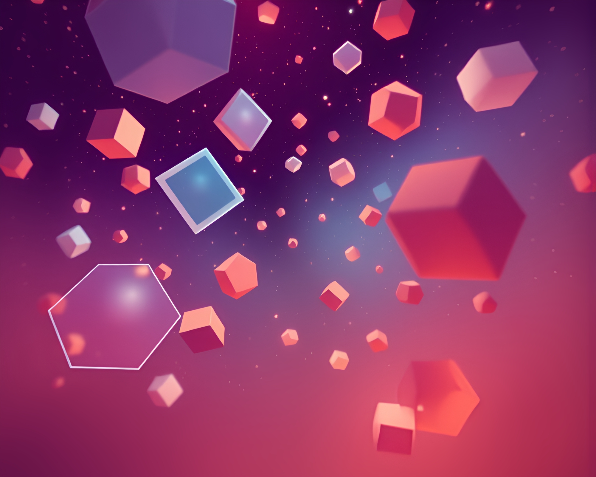 Mesmerizing Geometric Shapes Defying Gravity in 3D Dream – free AI stock image