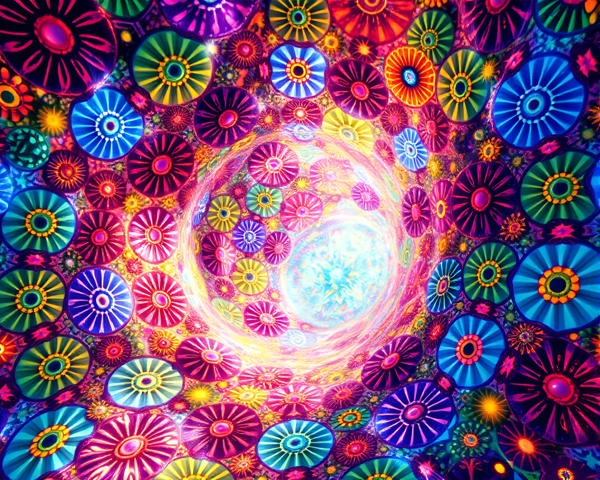 Mesmerizing Photorealistic Kaleidoscope In Vibrant CGI – free AI stock image