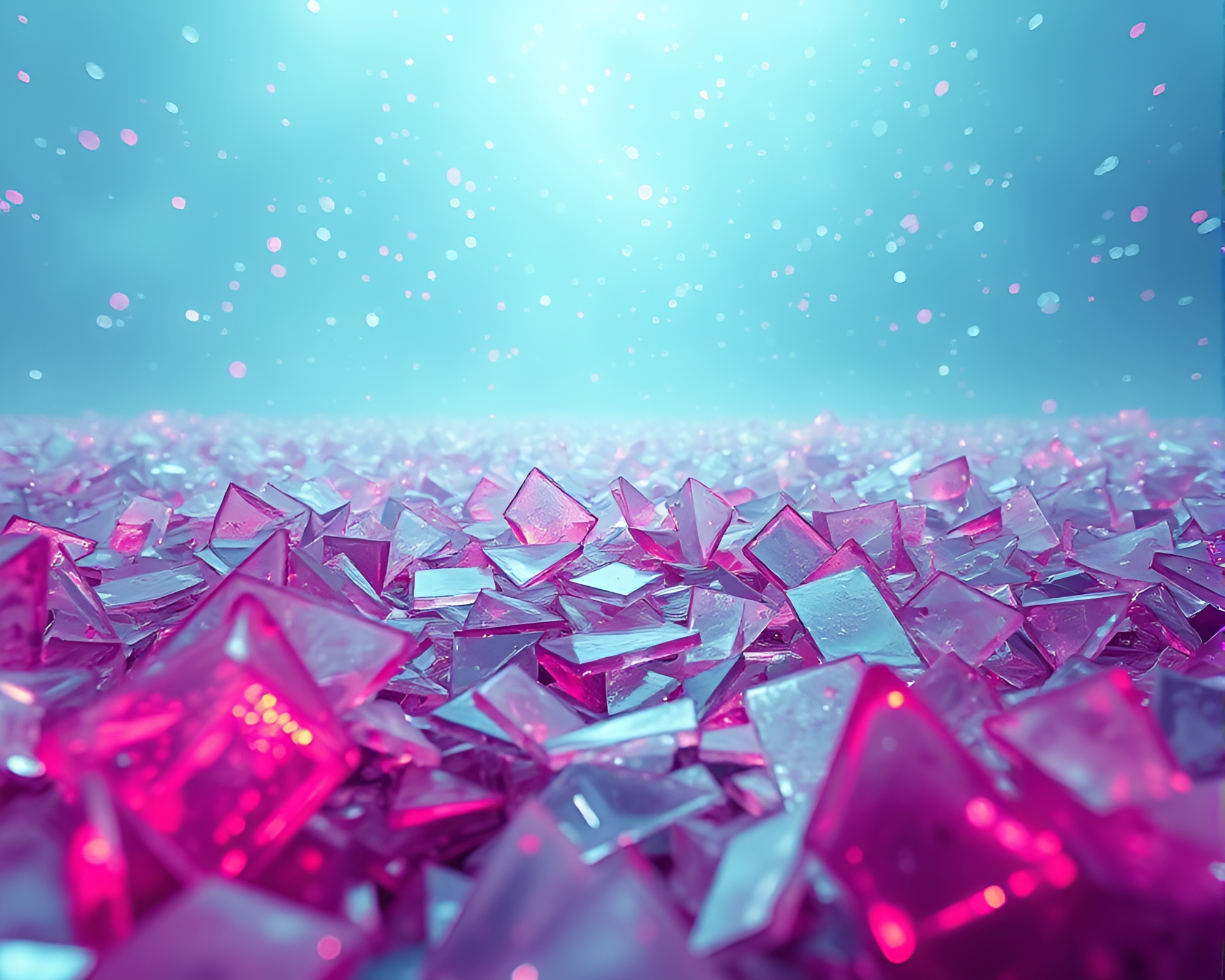Shimmering Glass Desert: Surreal Beauty in Danger – free AI stock image