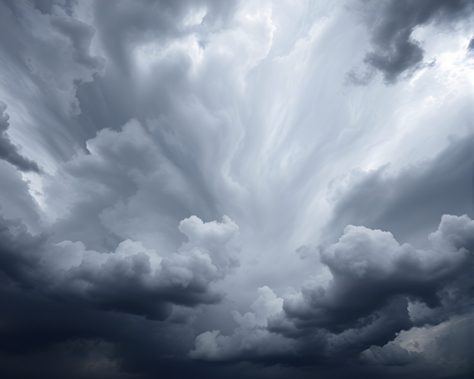 High-quality image of ominous dark clouds forming iron-clouds