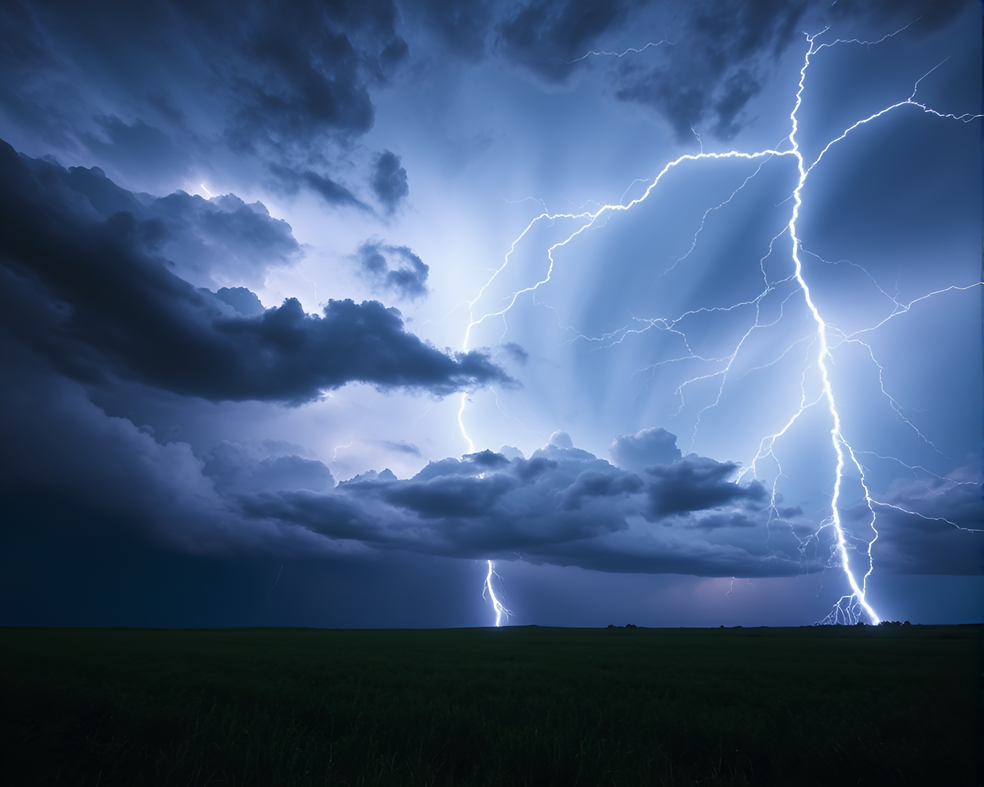 Dramatic Electric Storm Front Approaches with Kinetic Energy – free AI stock image