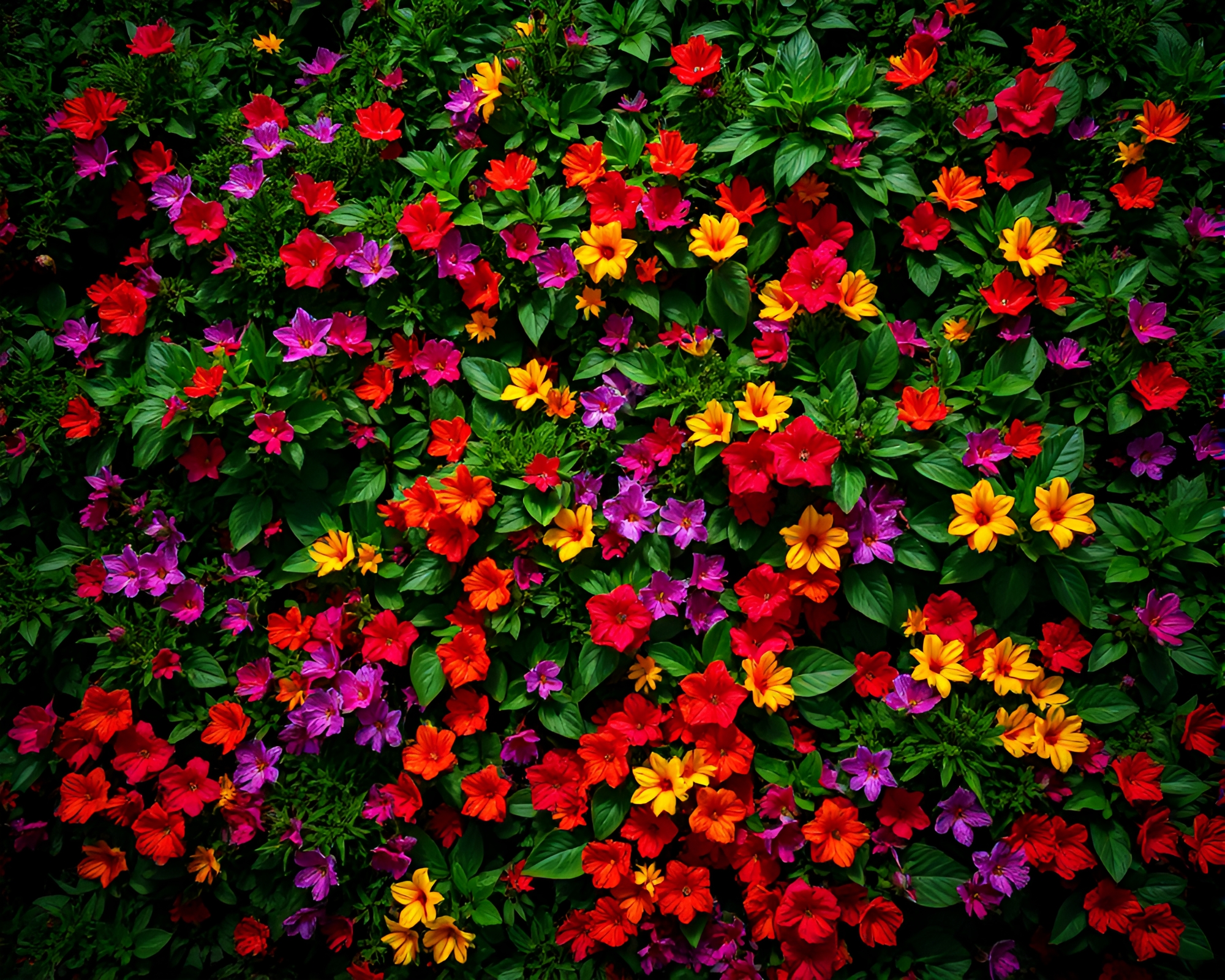 Vibrant Botanical Overgrowth Stealing the Limelight – free AI stock image