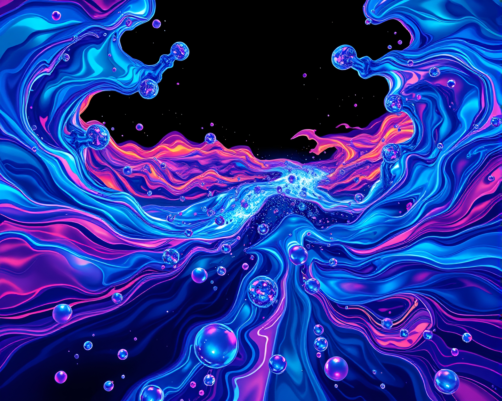 Stunning Vector Illustration of Mercury River Flowing – free AI stock image