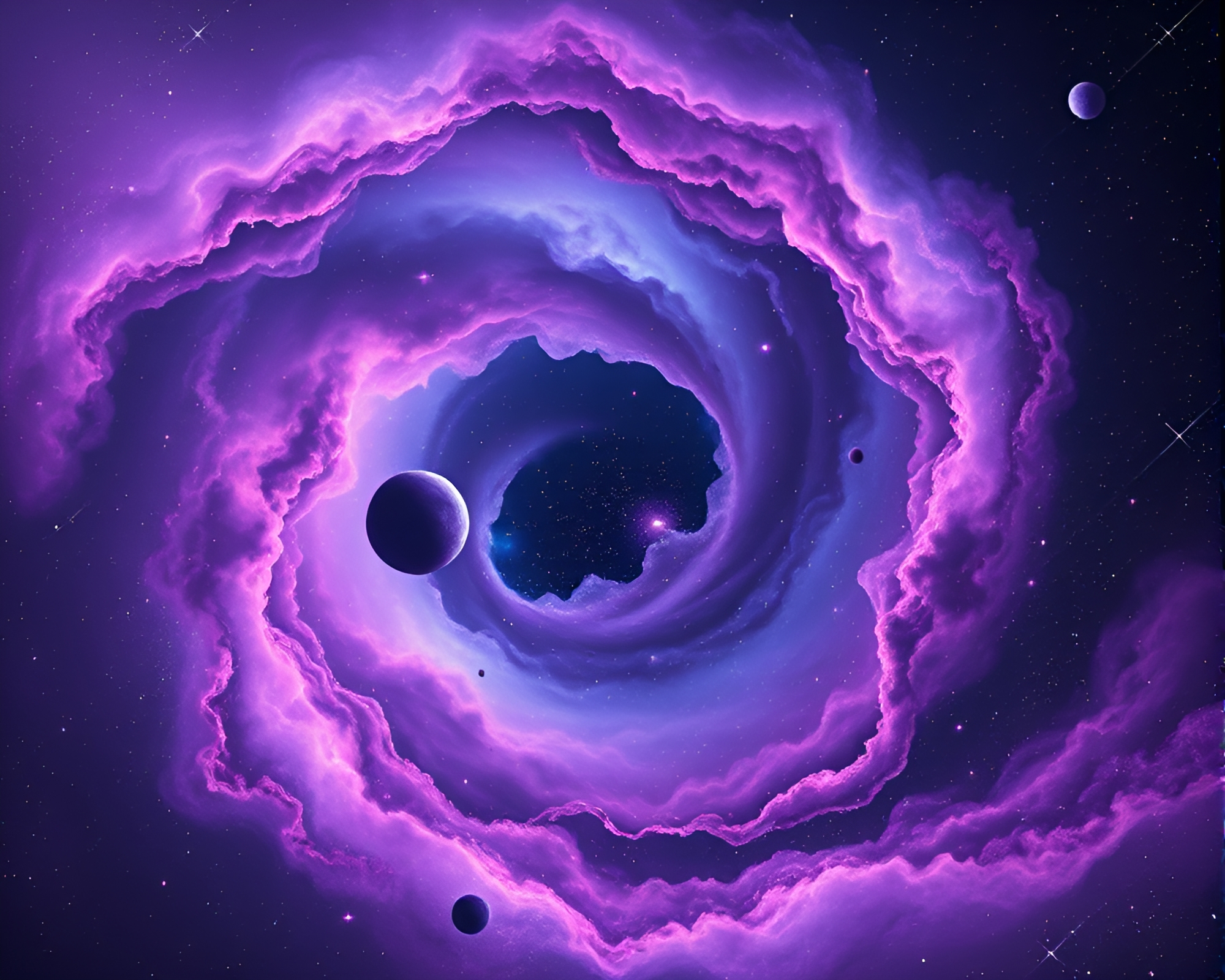 Spectacular Cosmic Nebula Swirl in Space – free AI stock image