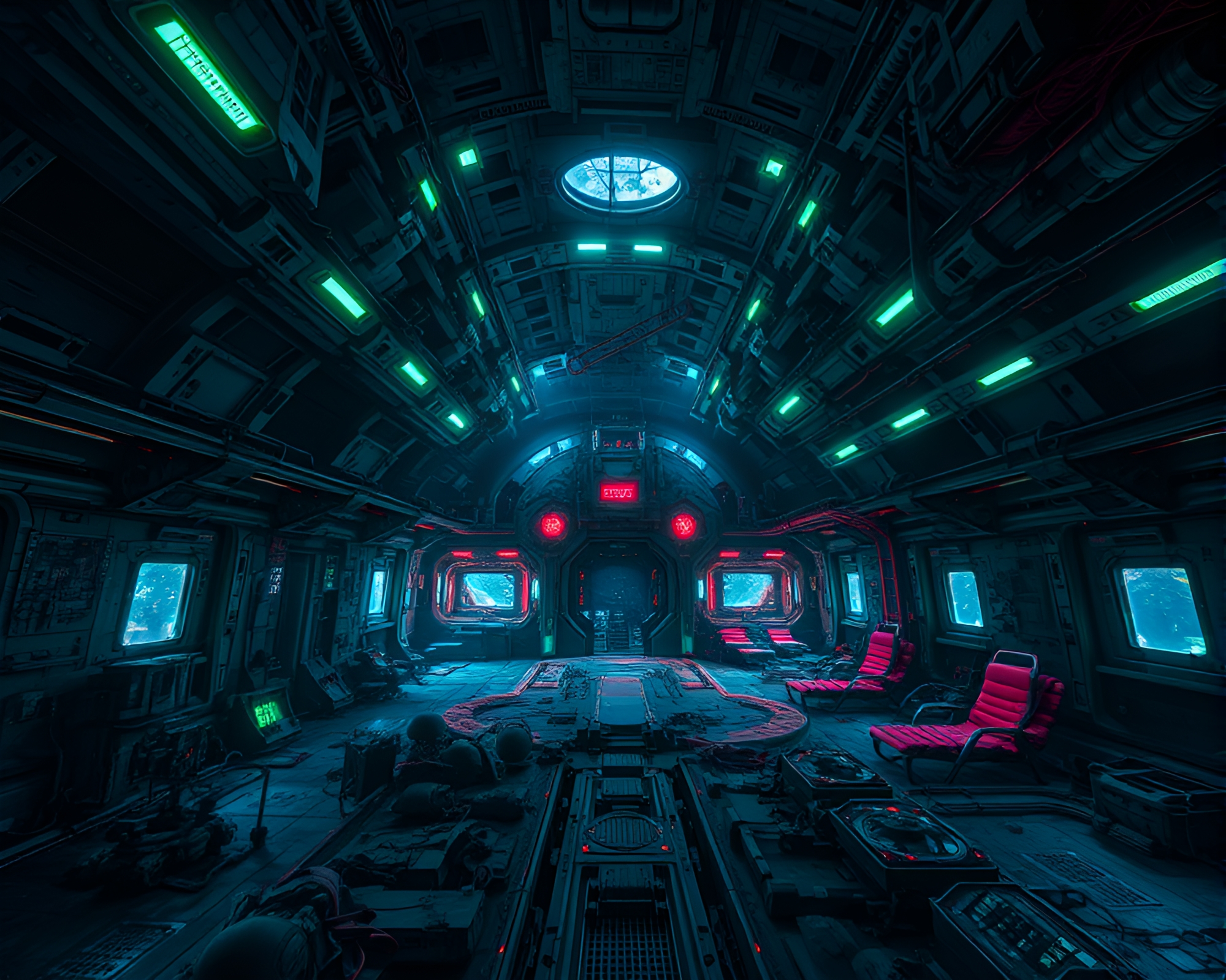 Ethereal Abandoned Space Station Drifting in Cosmic Darkness – free AI stock image