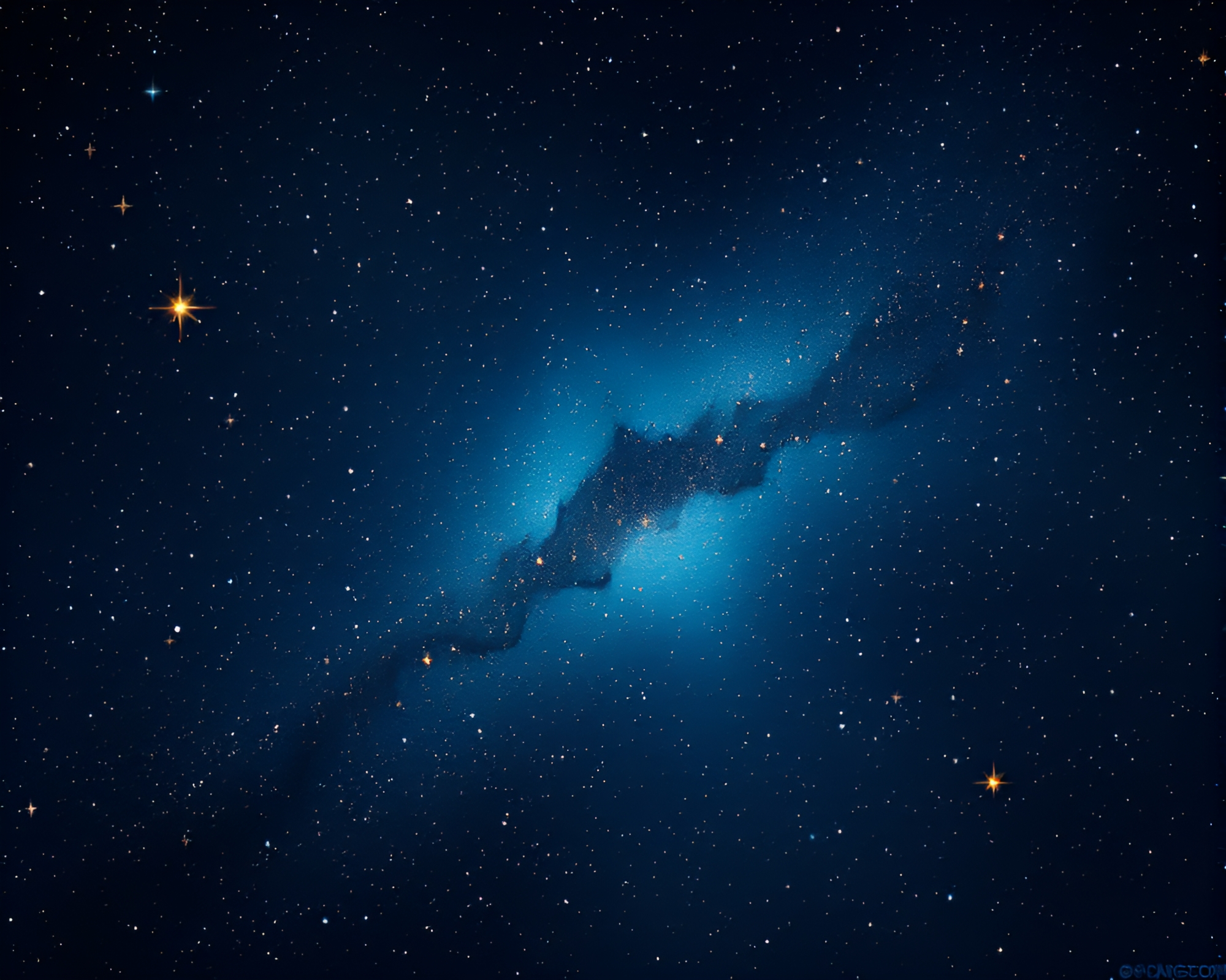 Ethereal starfield: mesmerizing dream in gouache – free AI stock image