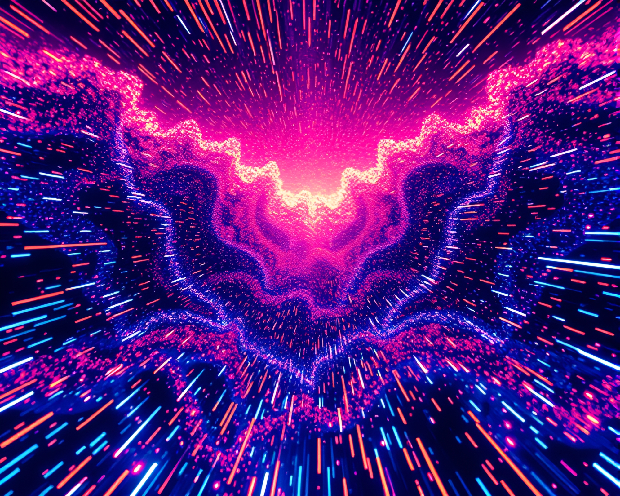Breathtaking 8-Bit Glitch Starfield Artwork – free AI stock image