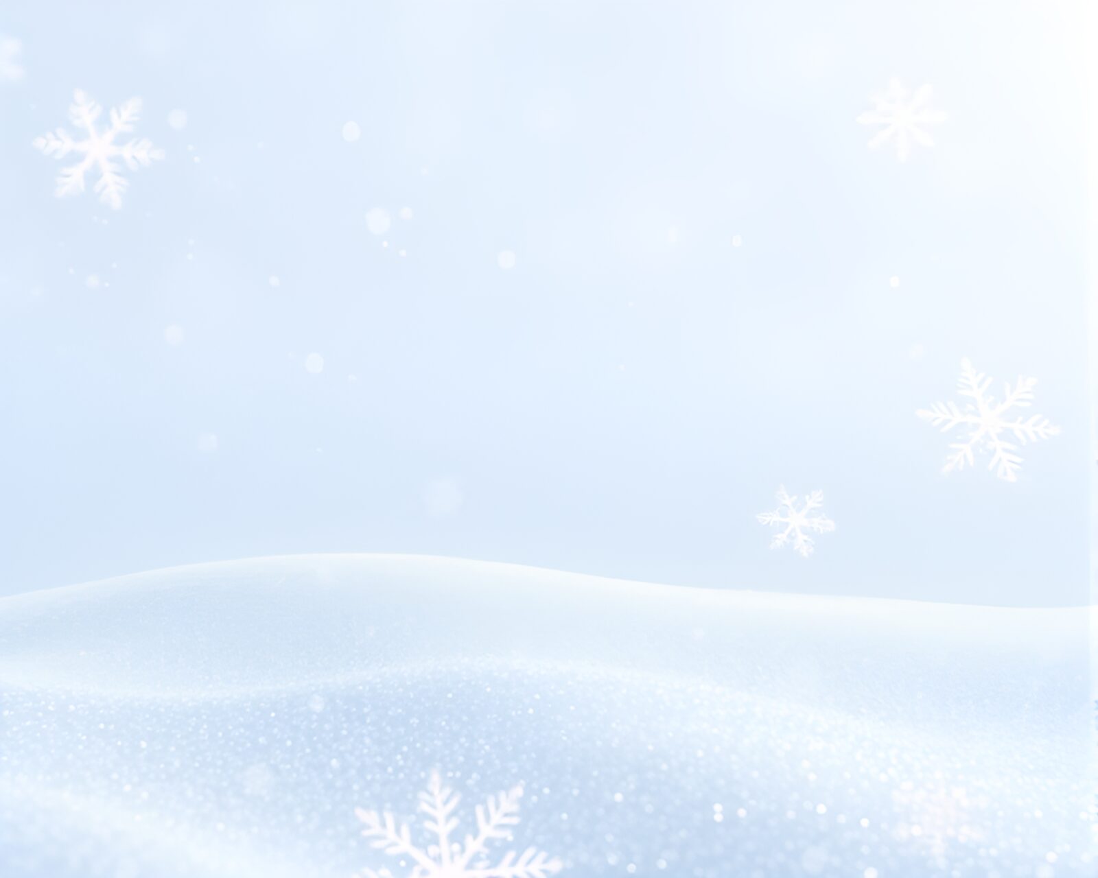 Glistening frost plains with delicate snowflakes in serene atmosphere