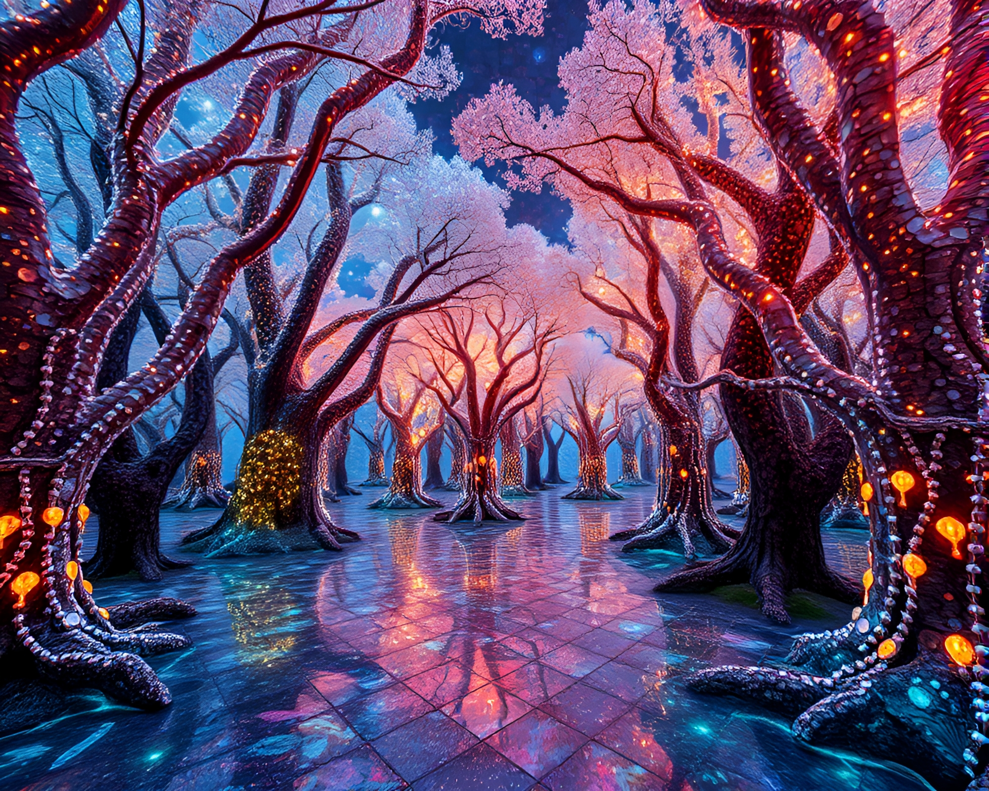 Marvel at the Silicon Crystal Forest’s Splendor – free AI stock image