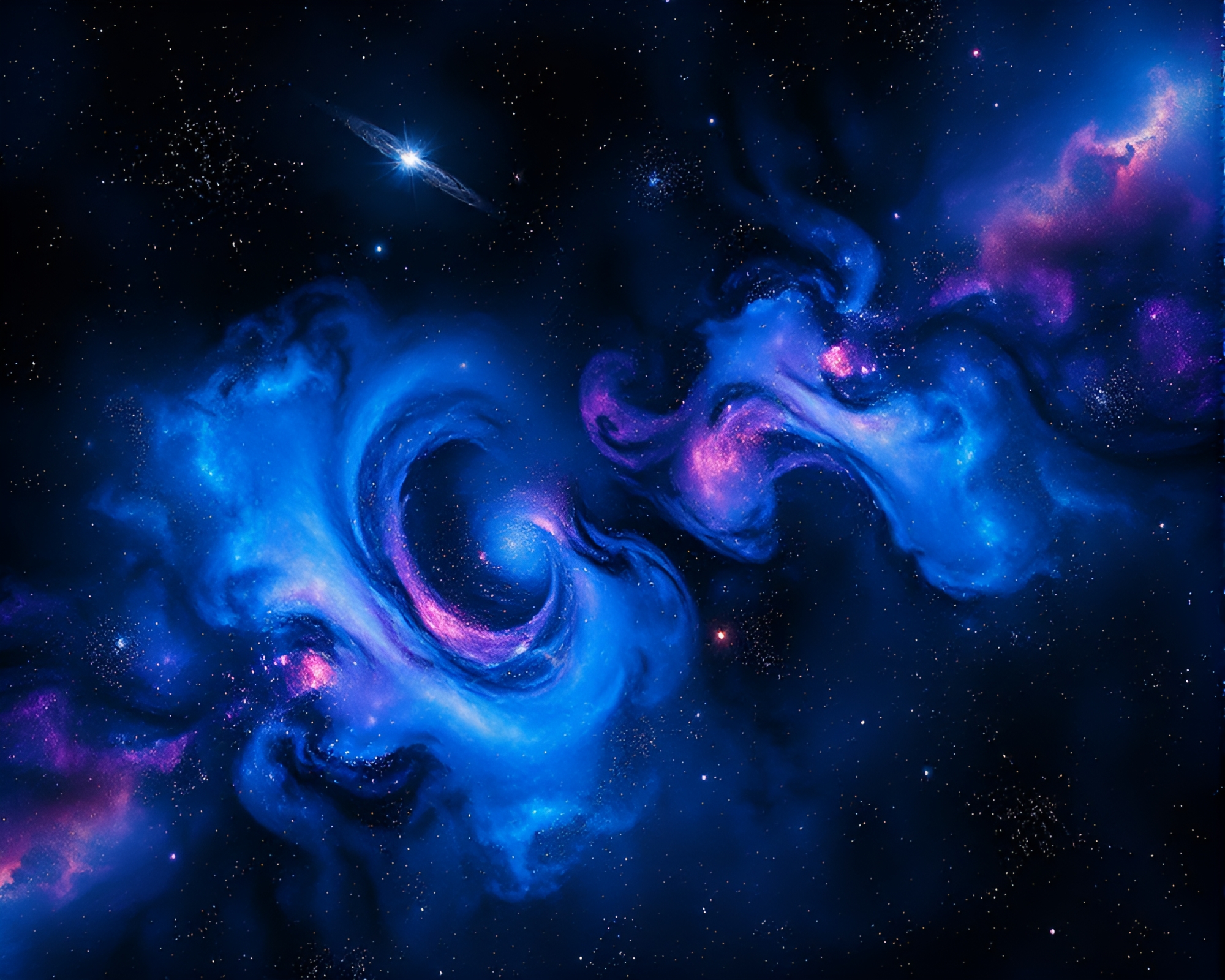 Vibrant Cosmic Tapestry: A Visual Collage of Wonders – free AI stock image