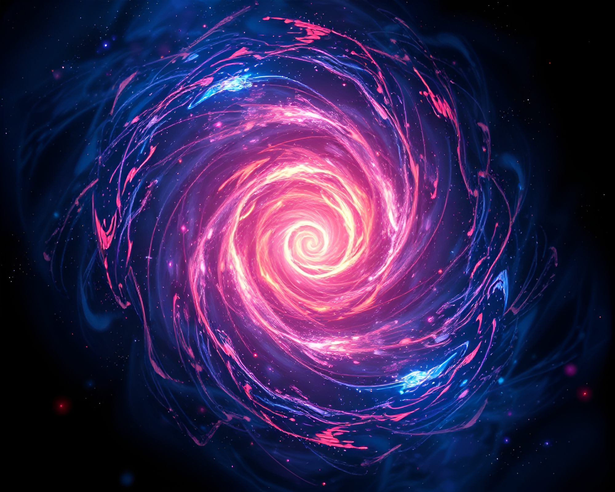 Surreal Anime-Inspired Quantum Vortex in Dark Mystery – free AI stock image