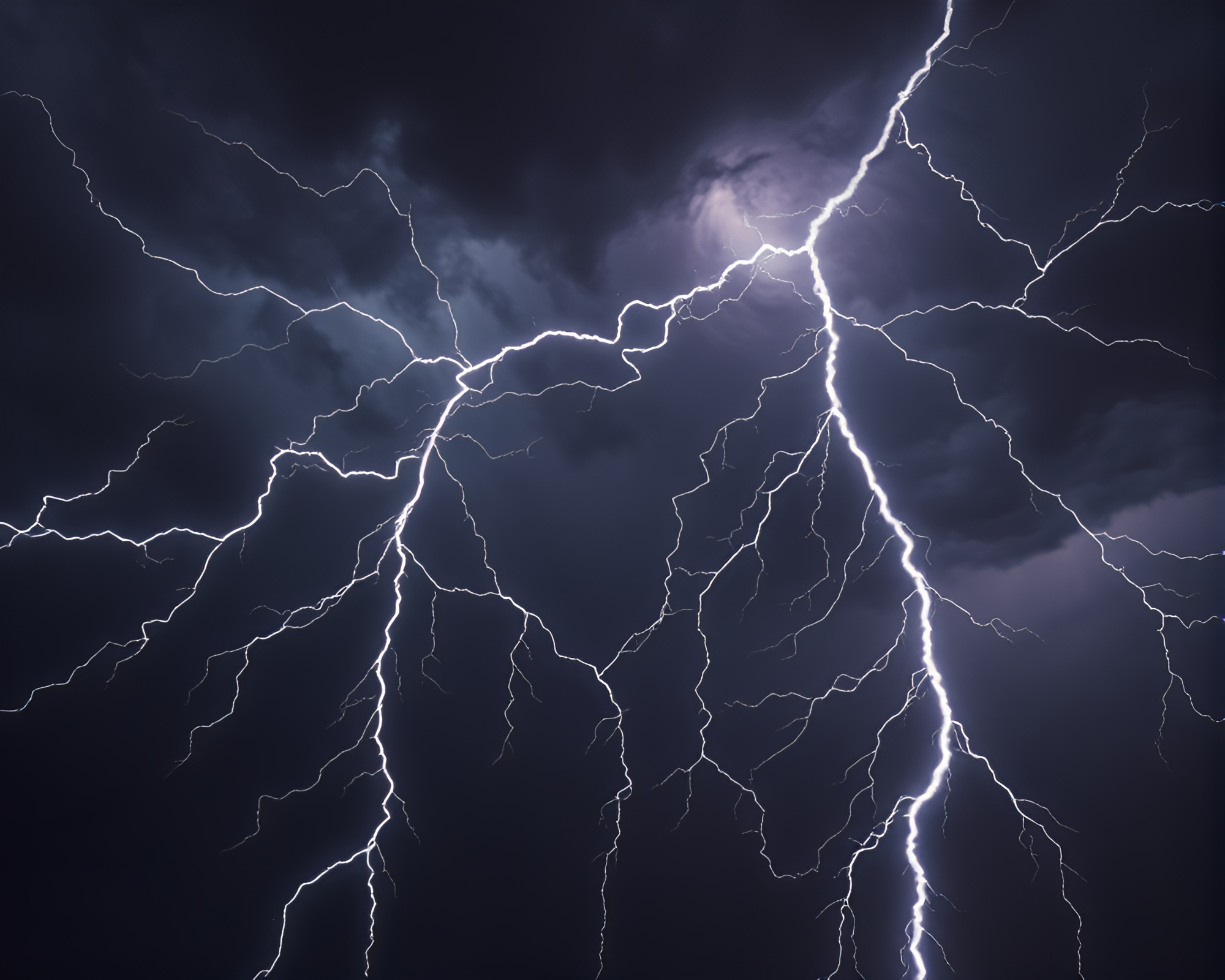 Mesmerizing Display of Power: Electric Storm in Cubist Style – free AI stock image