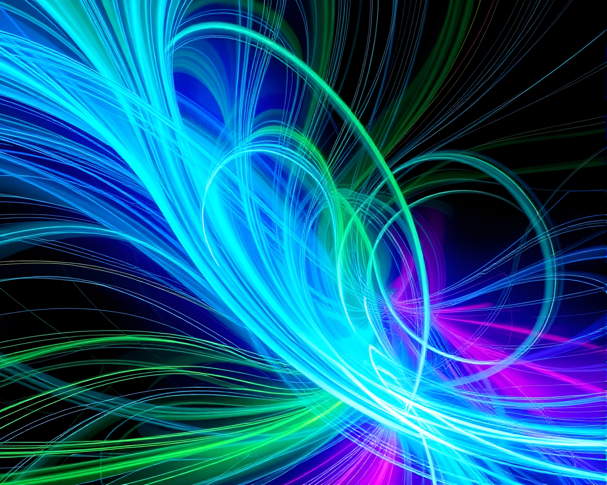 Mesmerizing Magnetic Field Lines in Vibrant Colors – free AI stock image