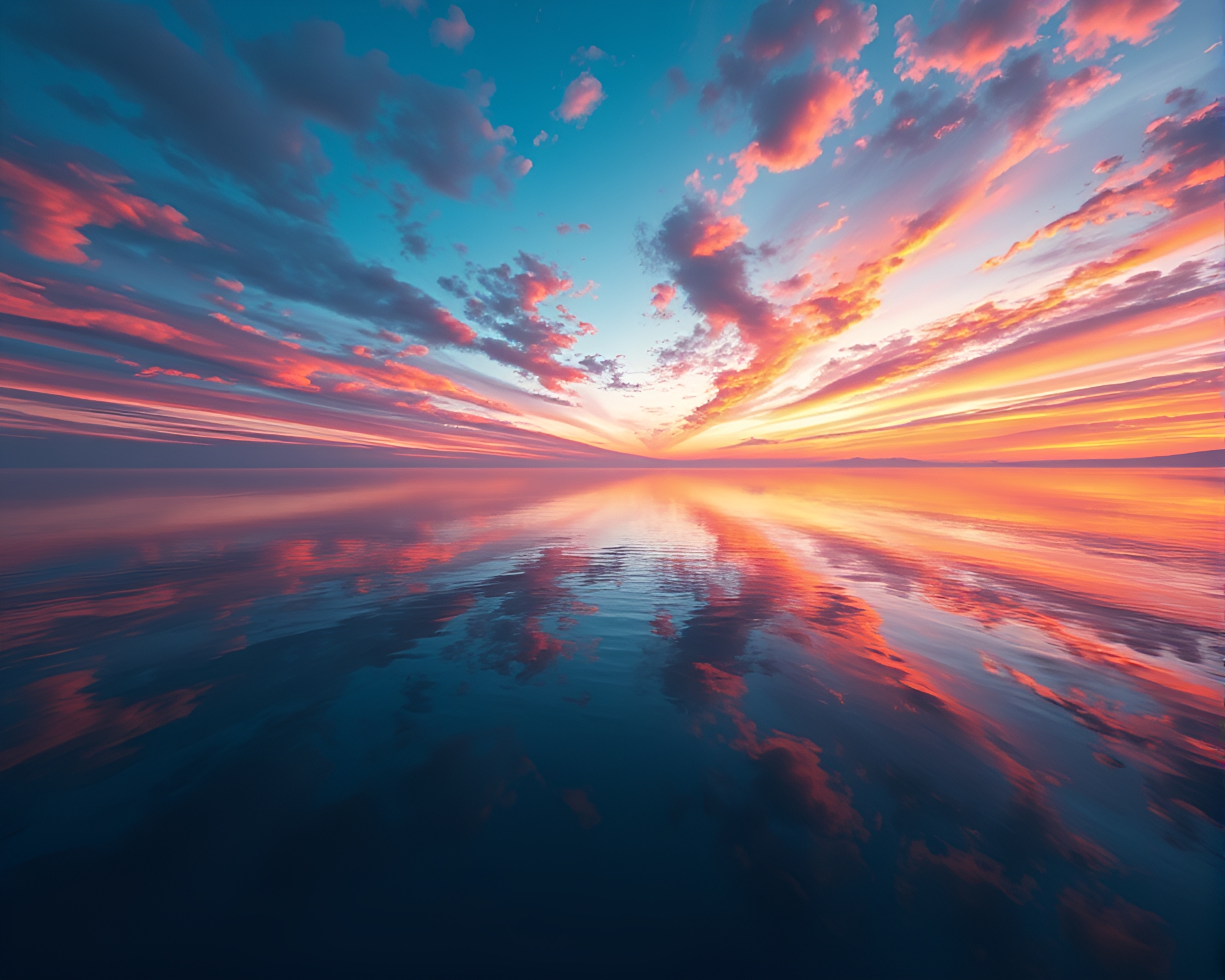 Serenity Reflected: A Digital Masterpiece – free AI stock image
