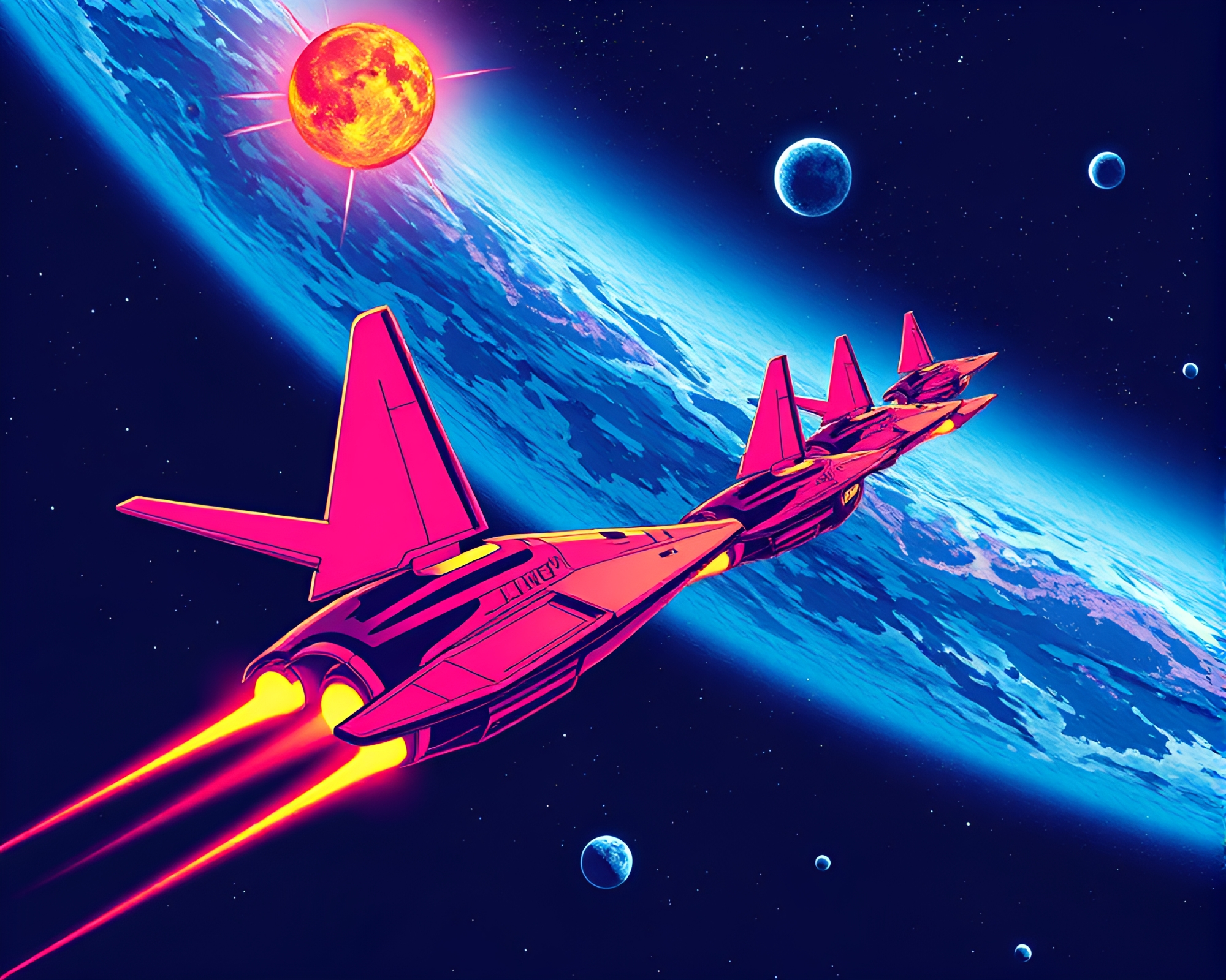 Futuristic Solar Sail Spaceships Gracefully Sailing Through Space – free AI stock image