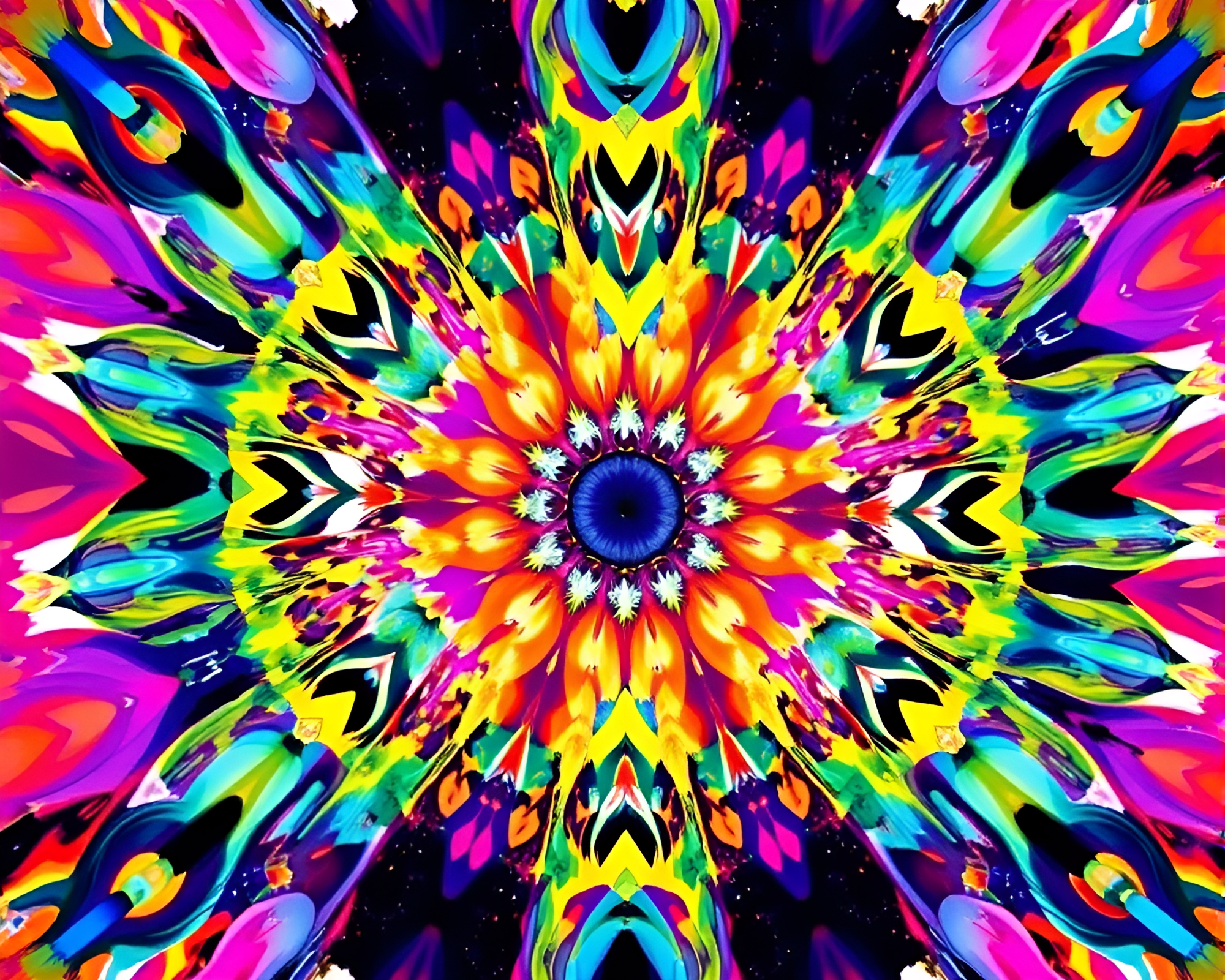 Vibrant Pop Art Kaleidoscope Masterpiece – free AI stock image