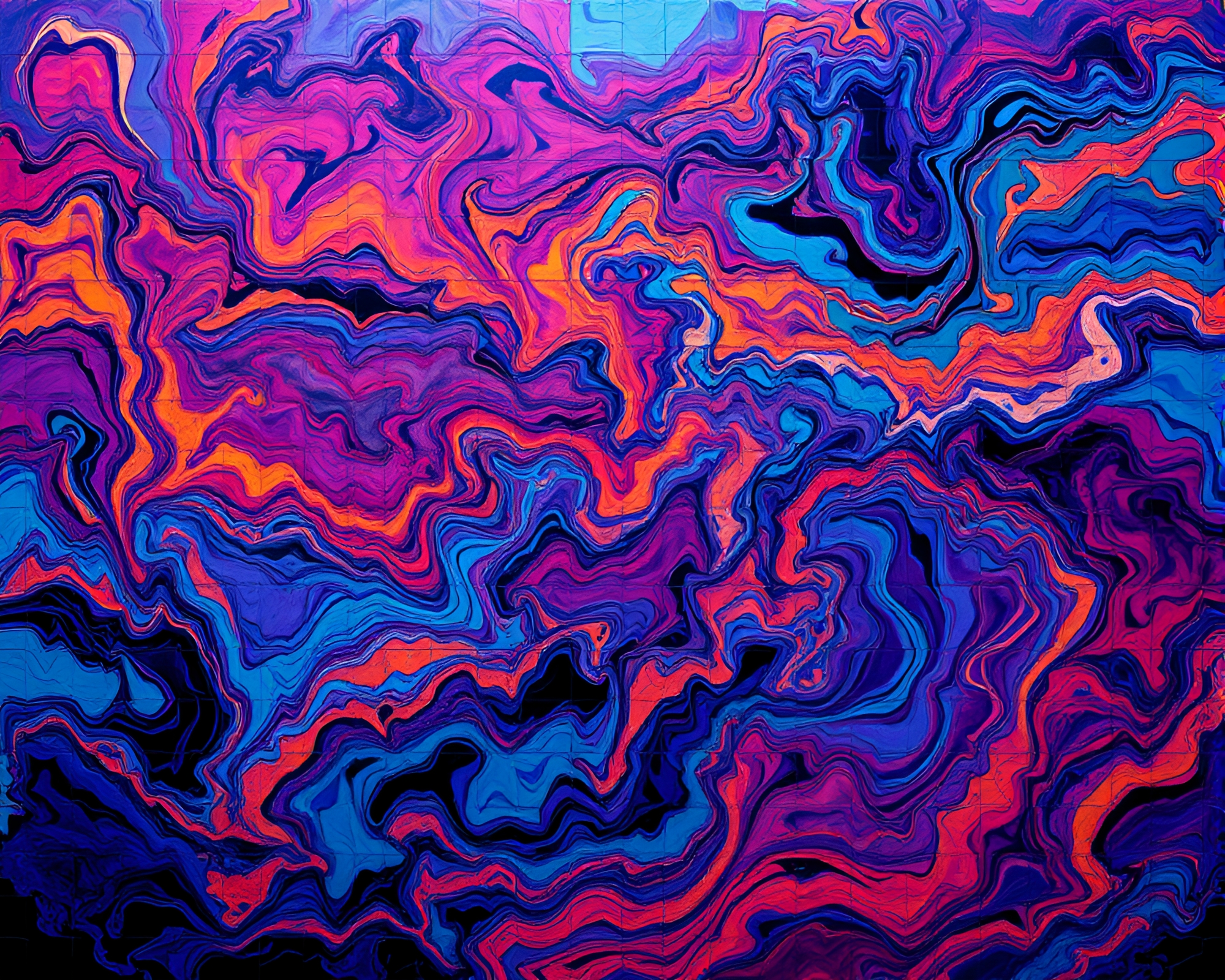 Captivating Swirling Ink Ocean with Mosaic Tile Effect – free AI stock image