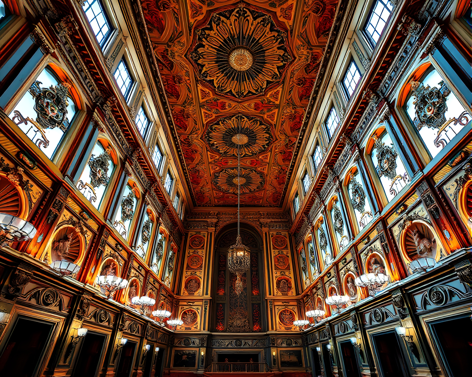 Elegant Art Deco Memory Palace Revealed – free AI stock image
