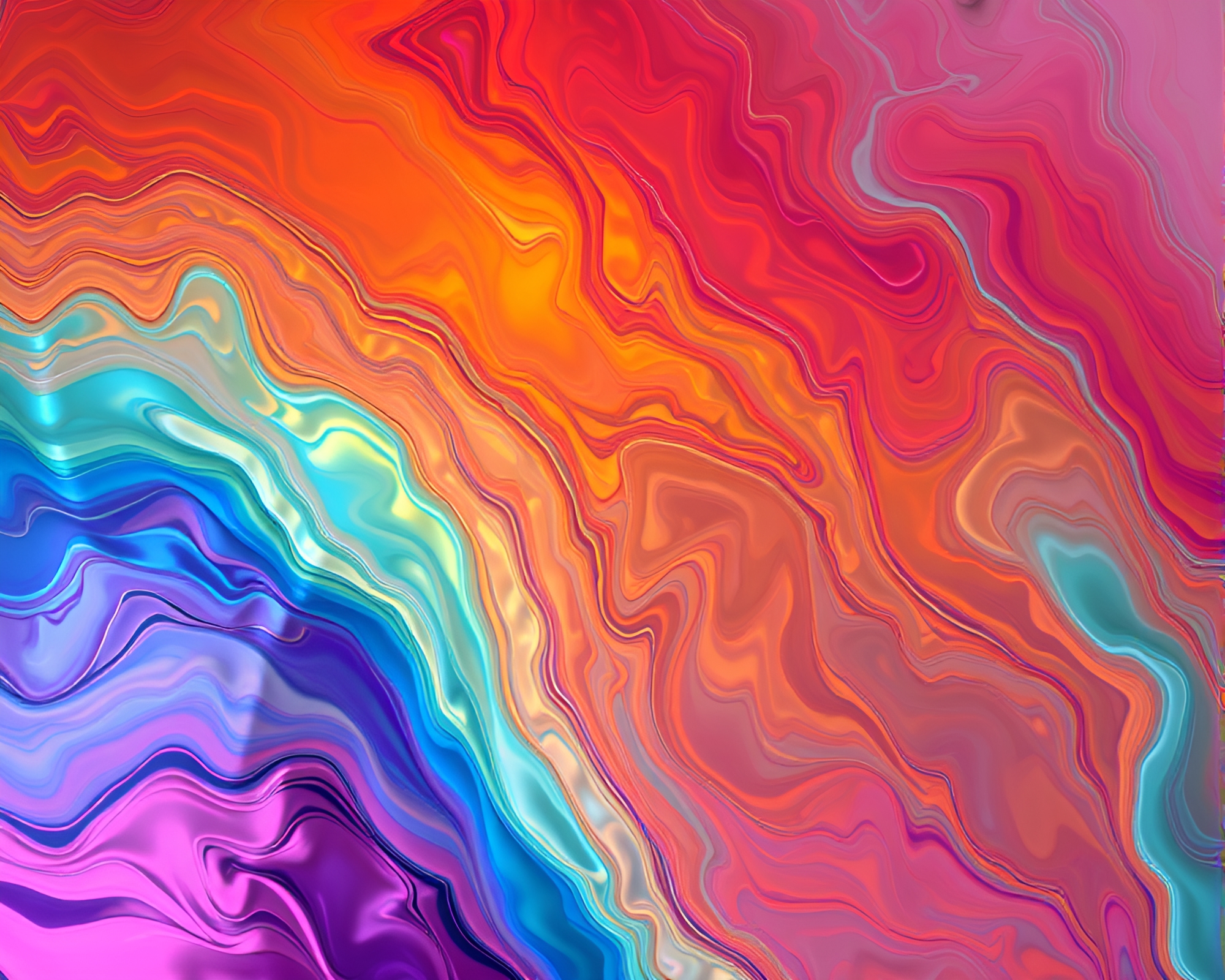 Fluid Acrylic Abstract Art with Reflective Textures – free AI stock image