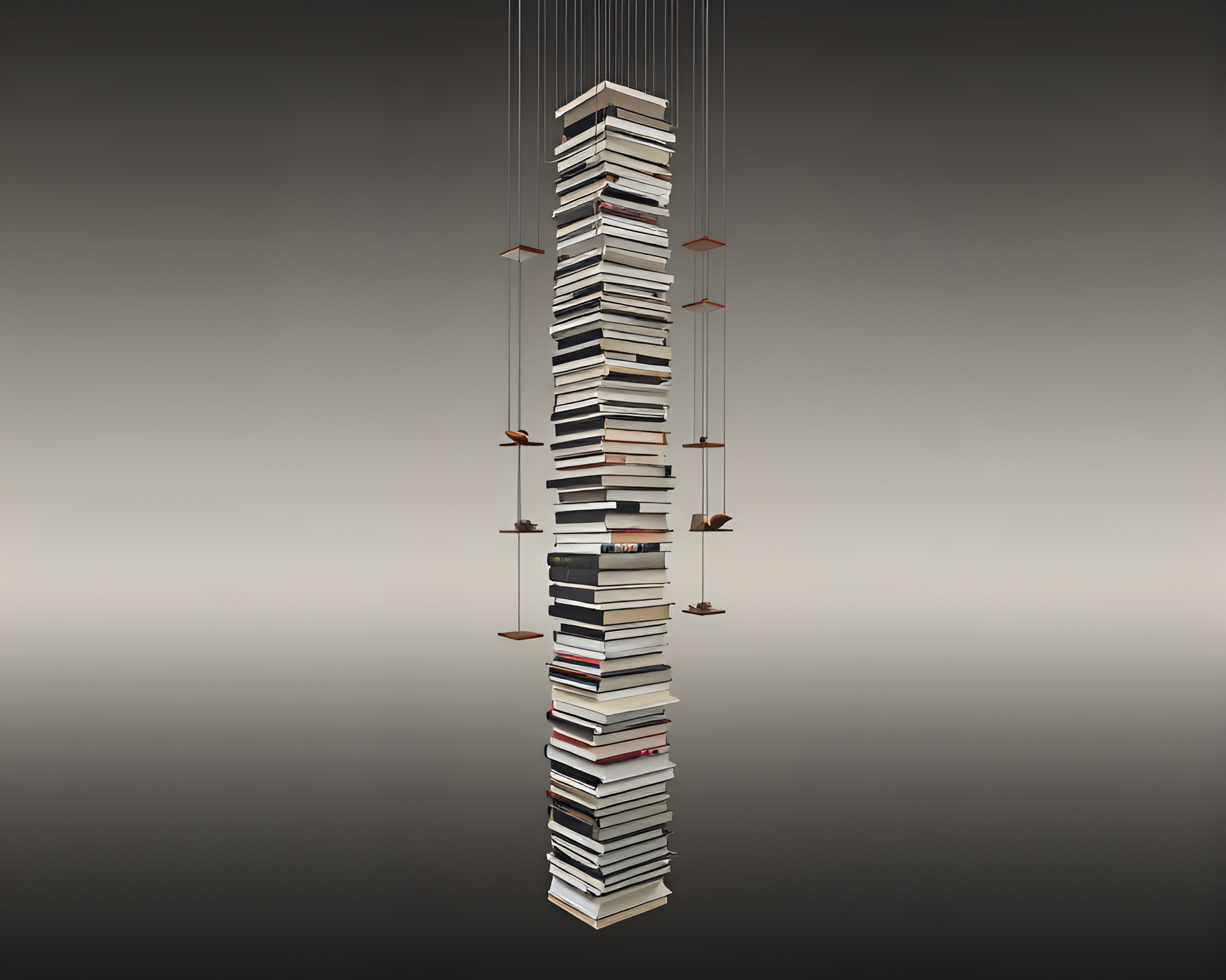 Book Tower: A Serene Architectural Masterpiece – free AI stock image