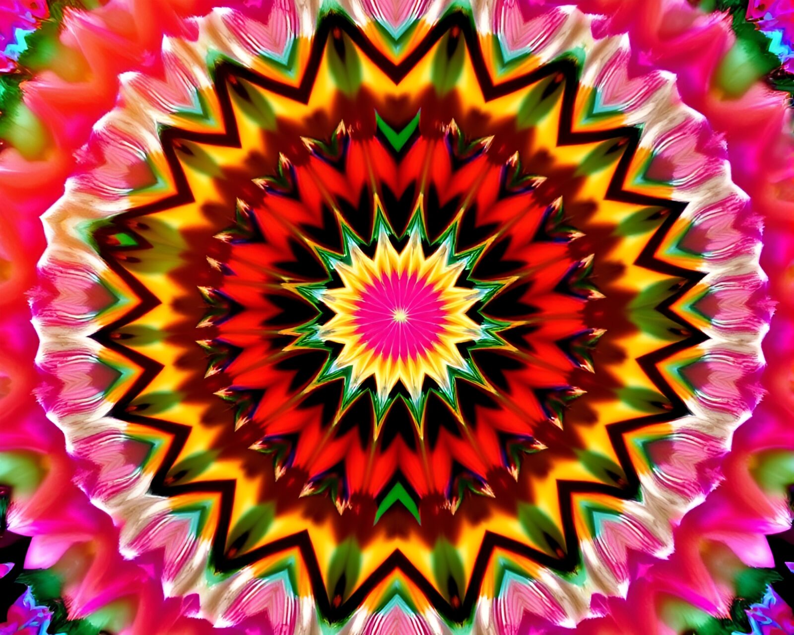 Vibrant colors and crisp lines in abstract geometric design