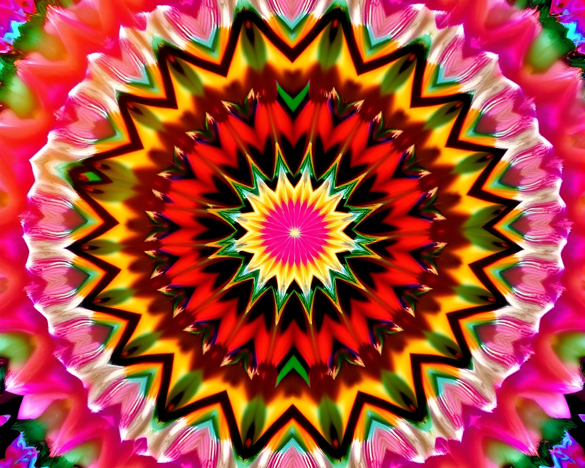 Mesmerizing Symmetrical Patterns: Kaleidoscopic Vector Illustration – free AI stock image