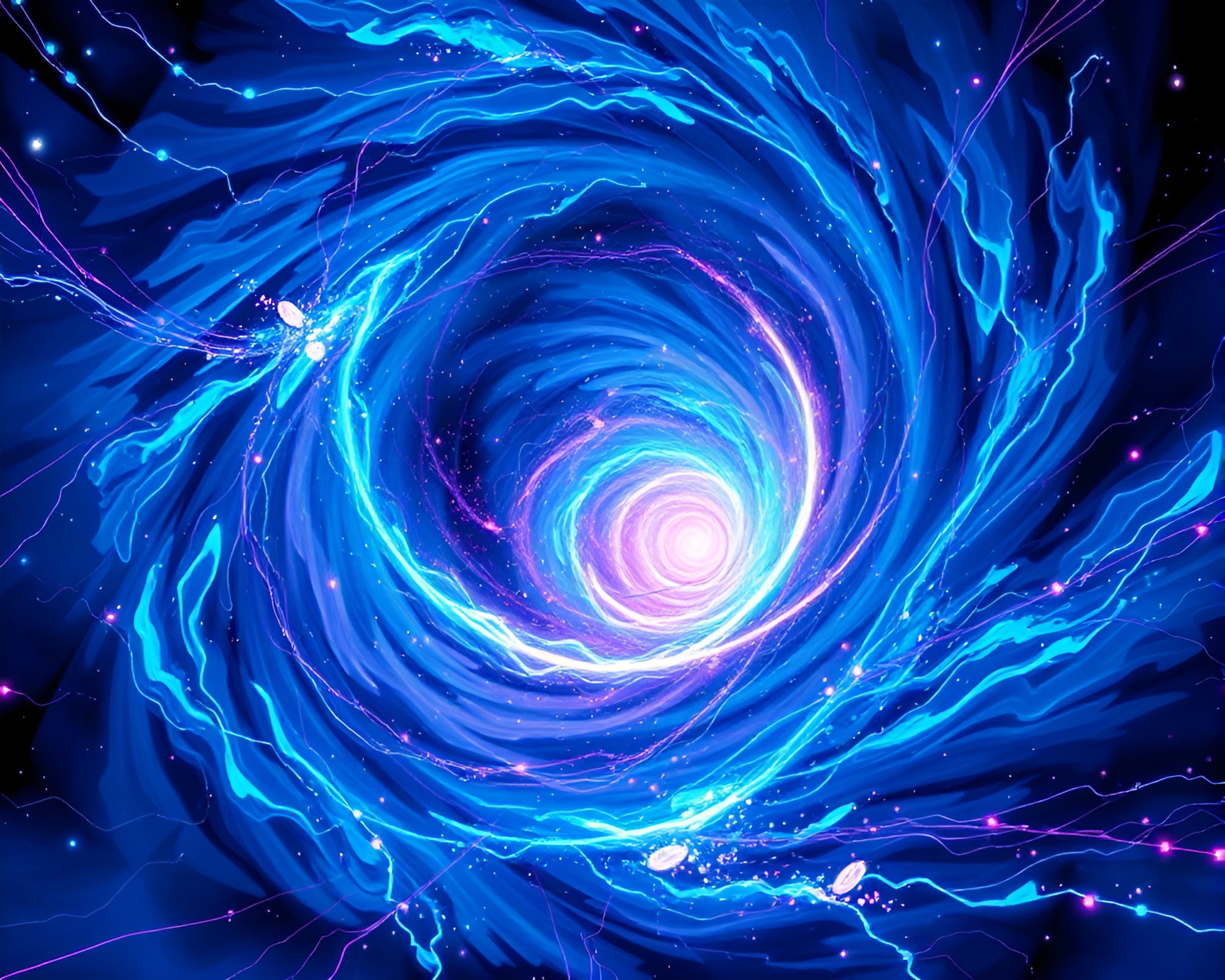 Mesmerizing Quantum Vortex Distorting Reality with Intensity – free AI stock image