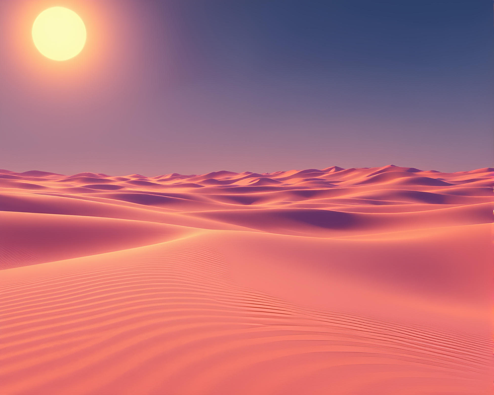 Shimmering Metallic Desert Under Golden Sunlight Beauty – free AI stock image