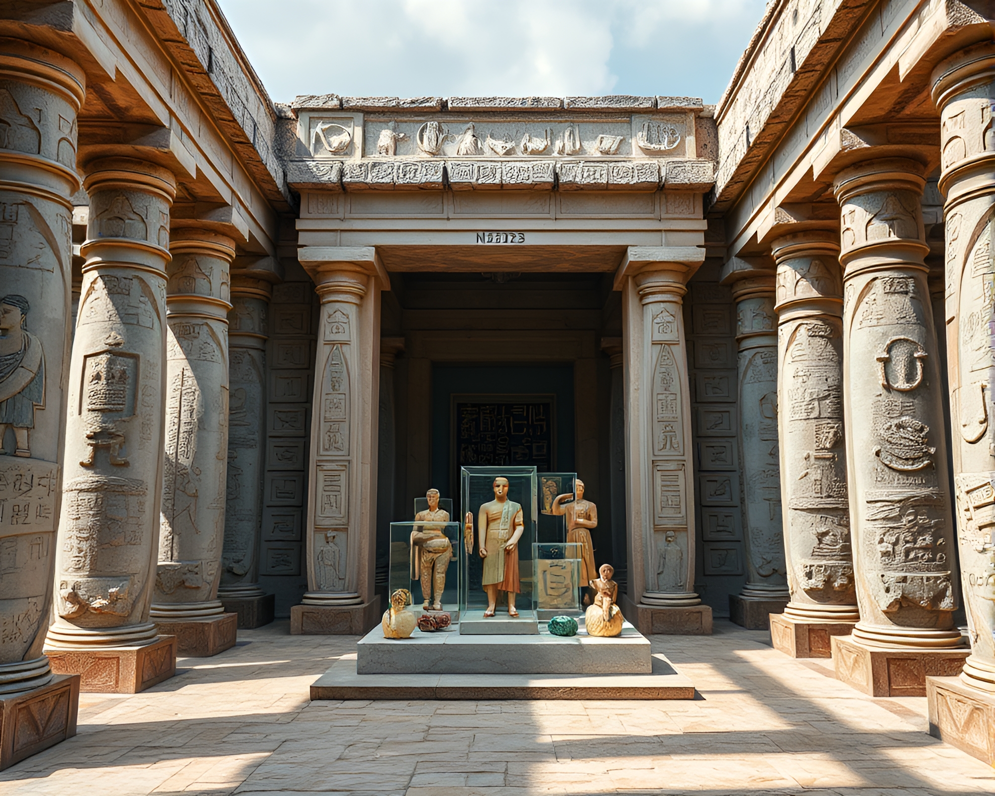 Innovative Art Installation Harmonizes Ancient and Modern Aesthetics – free AI stock image
