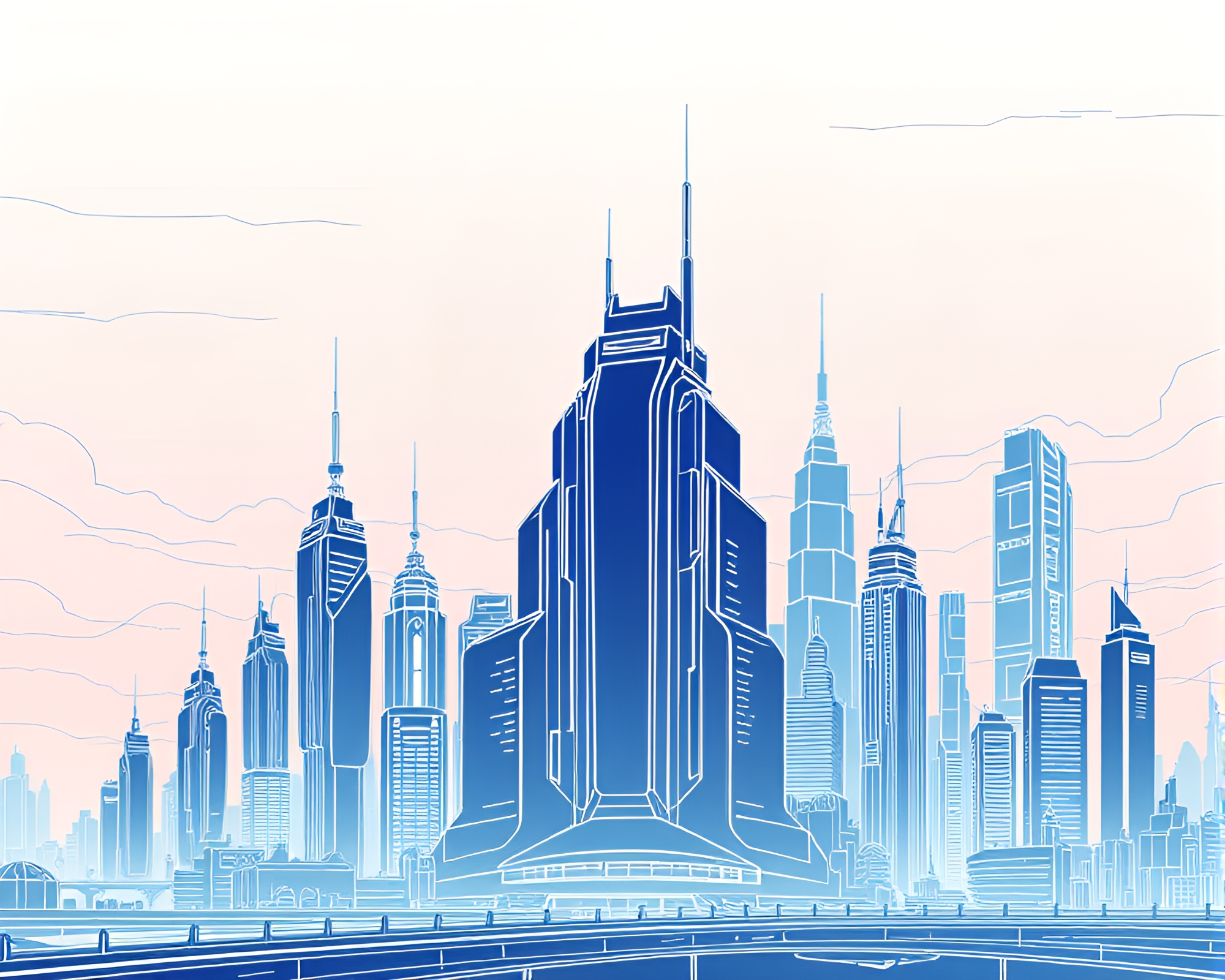 Futuristic Metropolis Cityscape Illustrated in Intricate Detail – free AI stock image