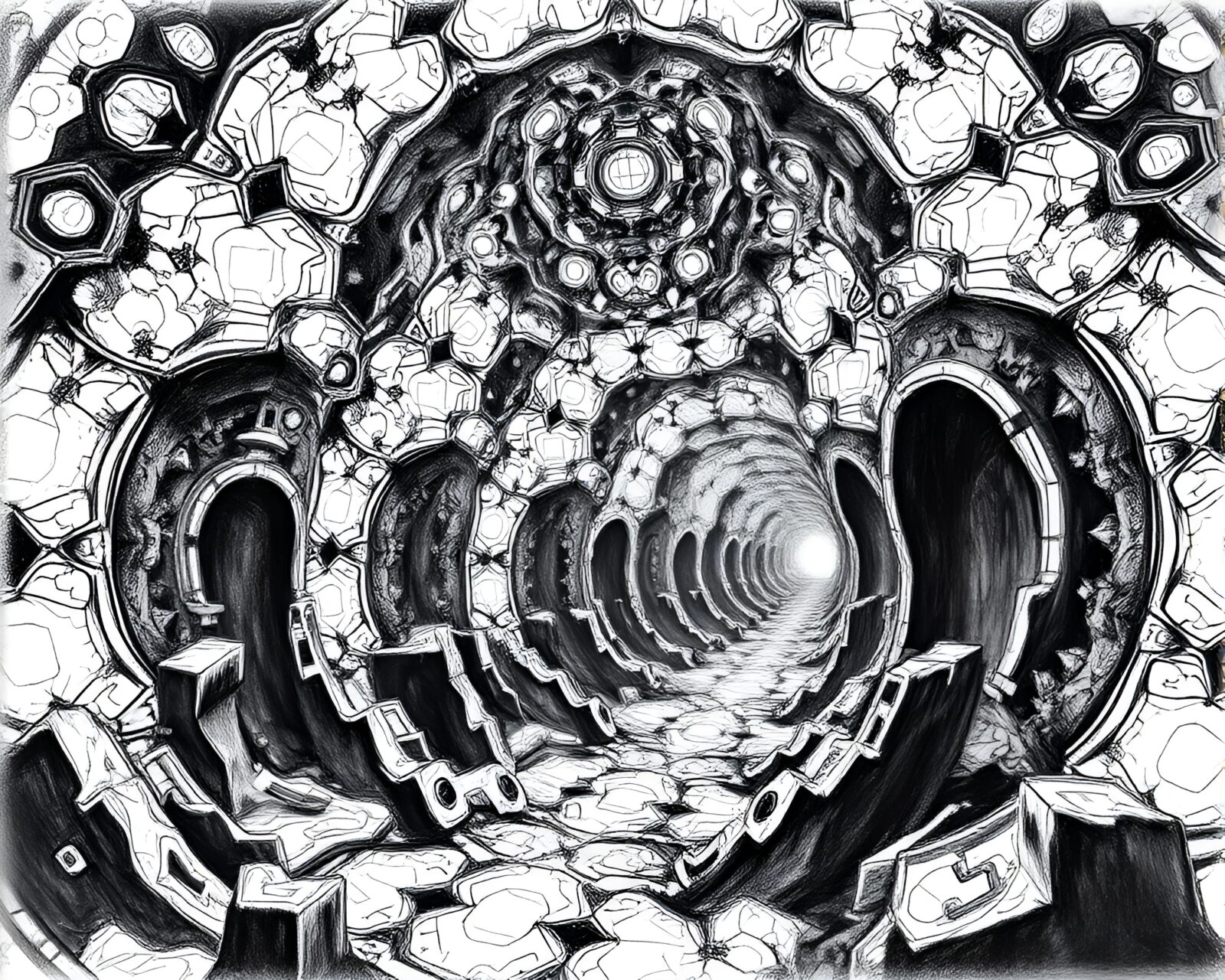 Distorted patterns in a chaotic and oppressive dimension