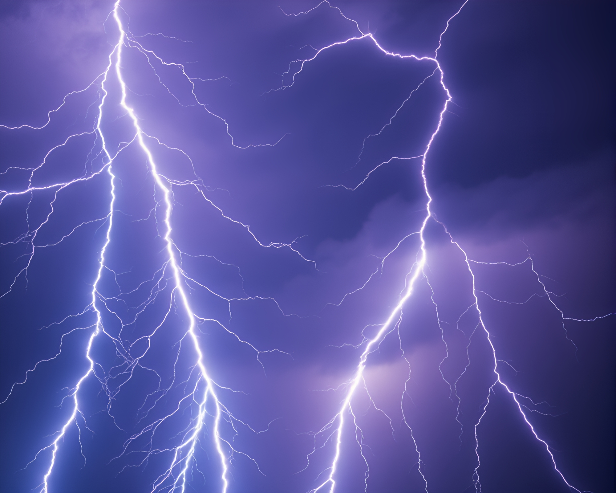 Dynamic Electric Storm Front Illuminated by Lightning Bolts – free AI stock image