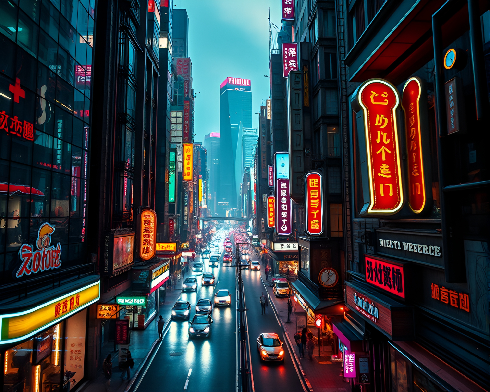 Stunning Retro-Futuristic Cityscape Captured in Macro Vision – free AI stock image
