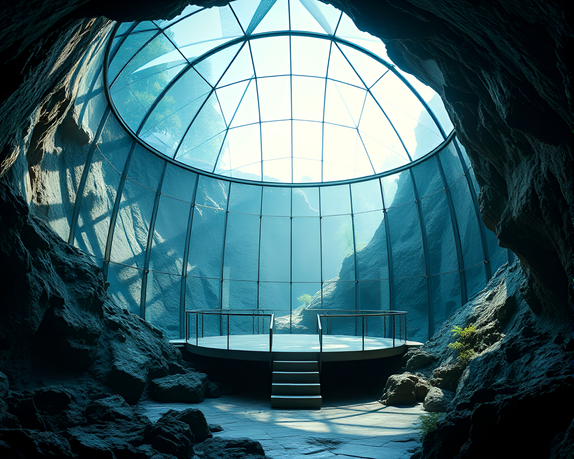 Subterranean Glass Observatory Offers Breathtaking Underground View – free AI stock image