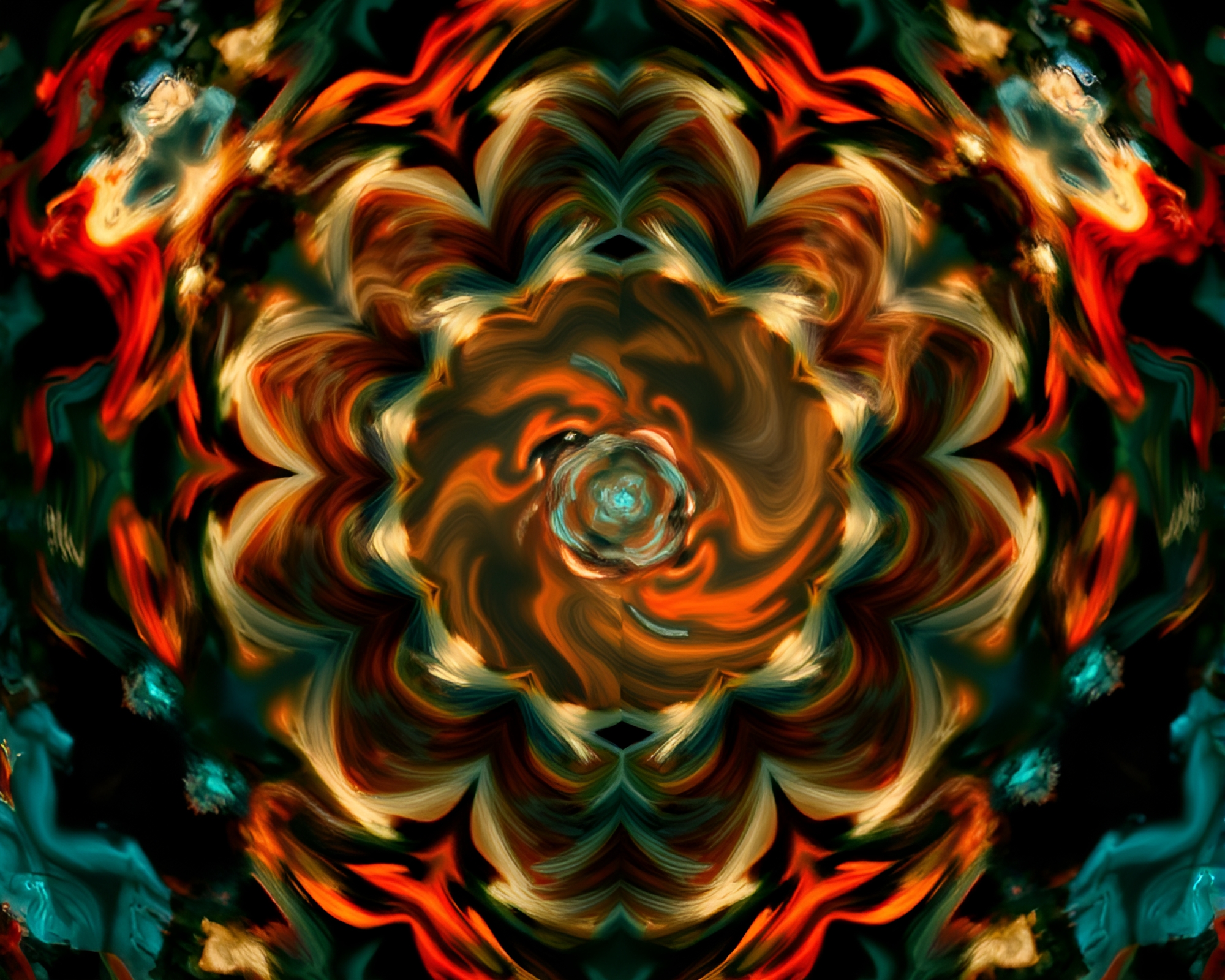 Mesmerizing Kaleidoscope of Melancholic Beauty Photomontage Collage – free AI stock image