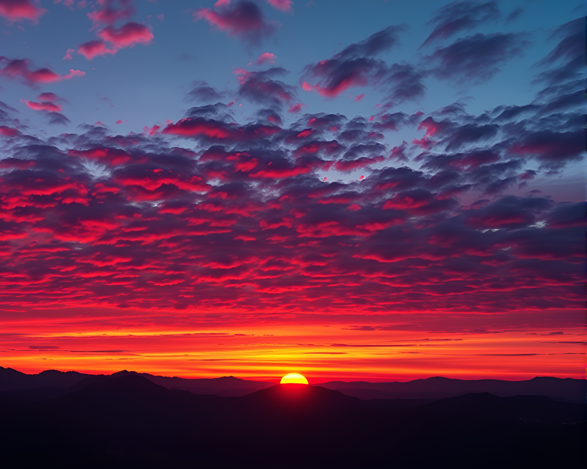 Mesmerizing Twilight Sky with Fractal Geometry Display – free AI stock image