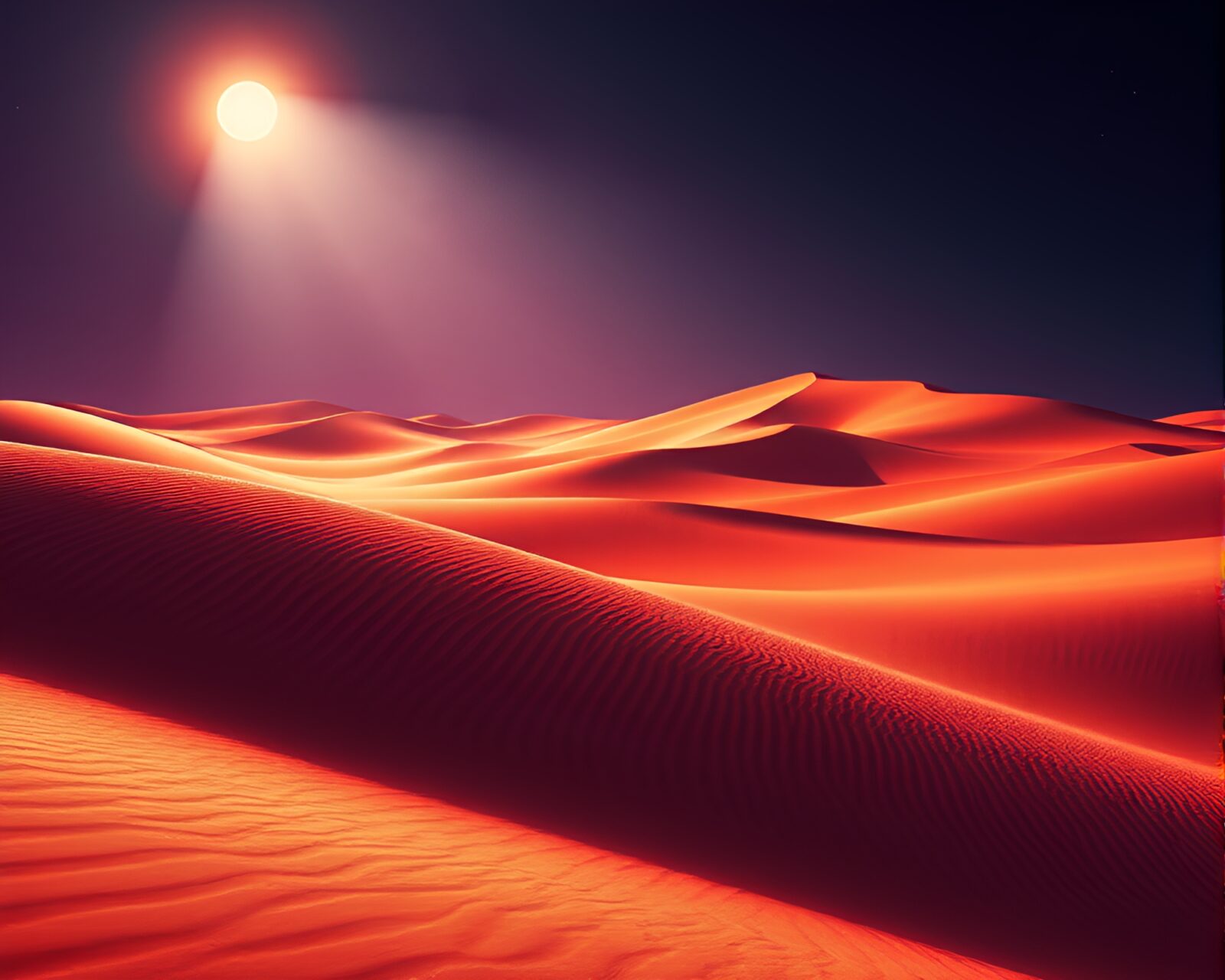 Intricately detailed surreal coral-sand dunes landscape illustration