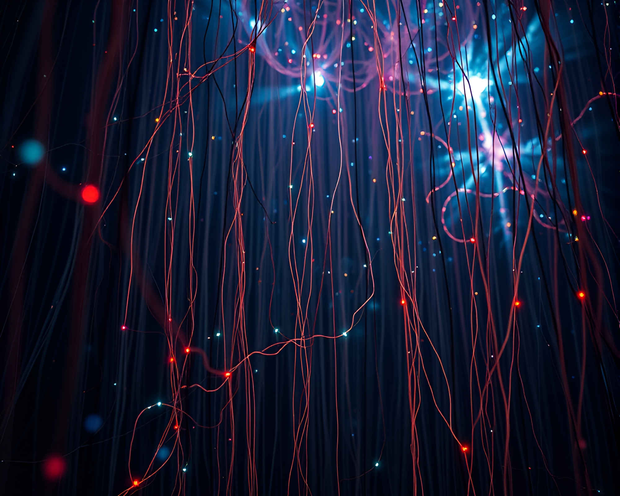 Otherworldly Cosmic Strings Weaving Through Universe – free AI stock image