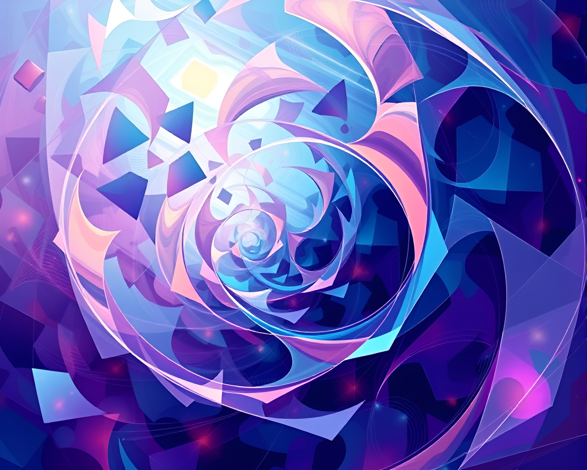 Dynamic Floating Geometric Shapes Abstract Artwork – free AI stock image
