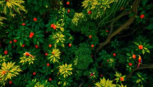 Aerial View of Lush Rainforest Canopy – free AI stock image