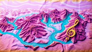 Alien Landscape Topographic Map PzW – free AI stock image