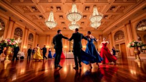 An Enchanting Evening at the Ballroom – free AI stock image