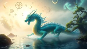 Ancient River Guardian Unveiled – free AI stock image