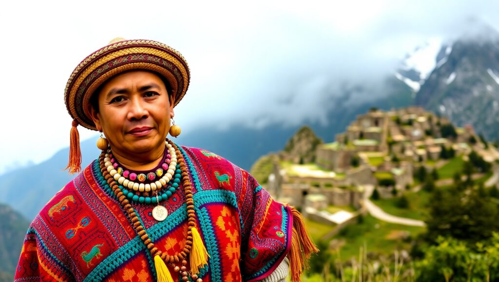 Andean Traditional Costume Showcase – free AI stock image