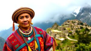 Andean Traditional Costume Showcase – free AI stock image